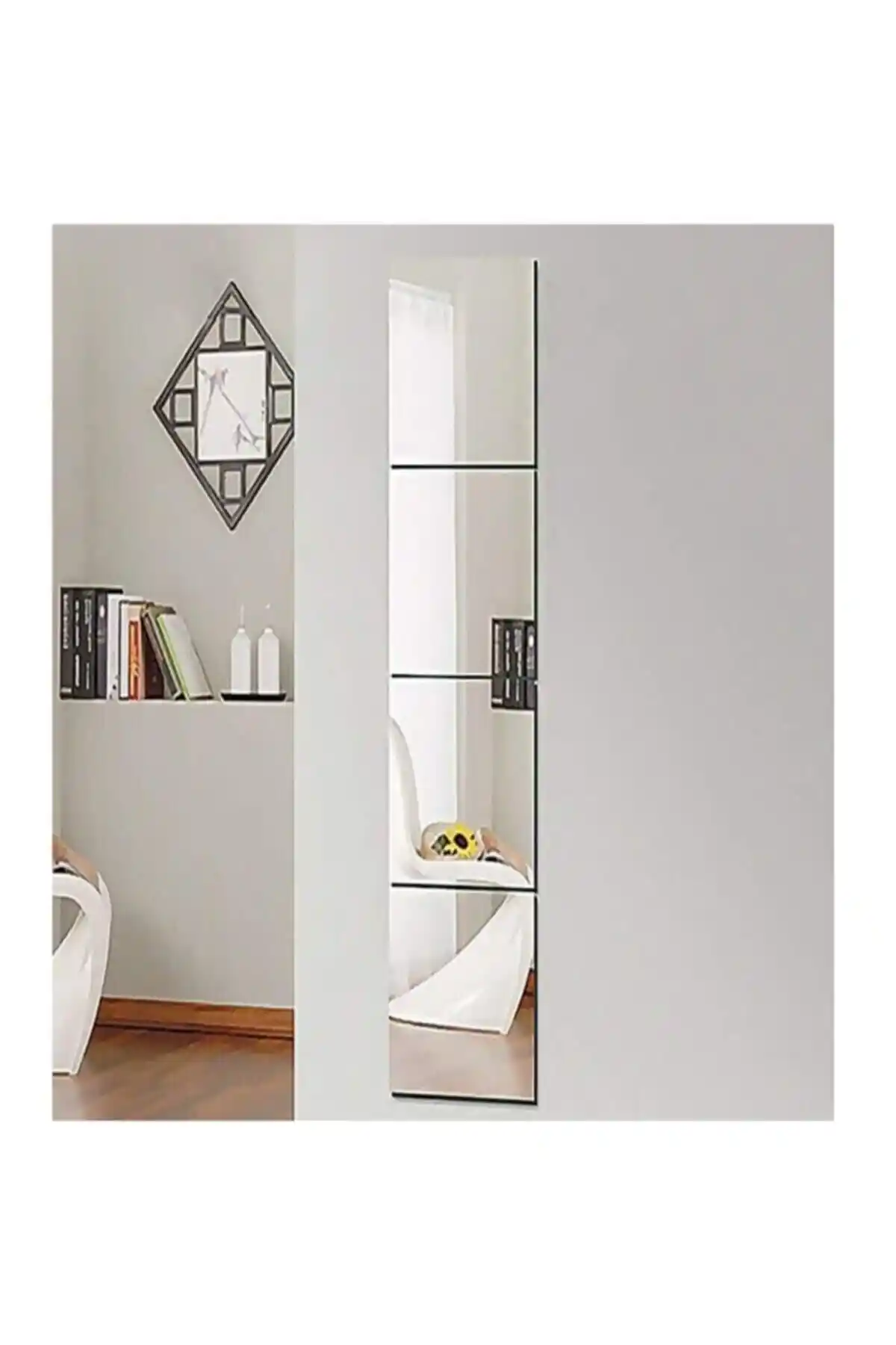 Enc Home 25x25 Kare Cam Ayna Modern Ev Dekorasyonu İçin Şık ve Dayanıklı Tasarım