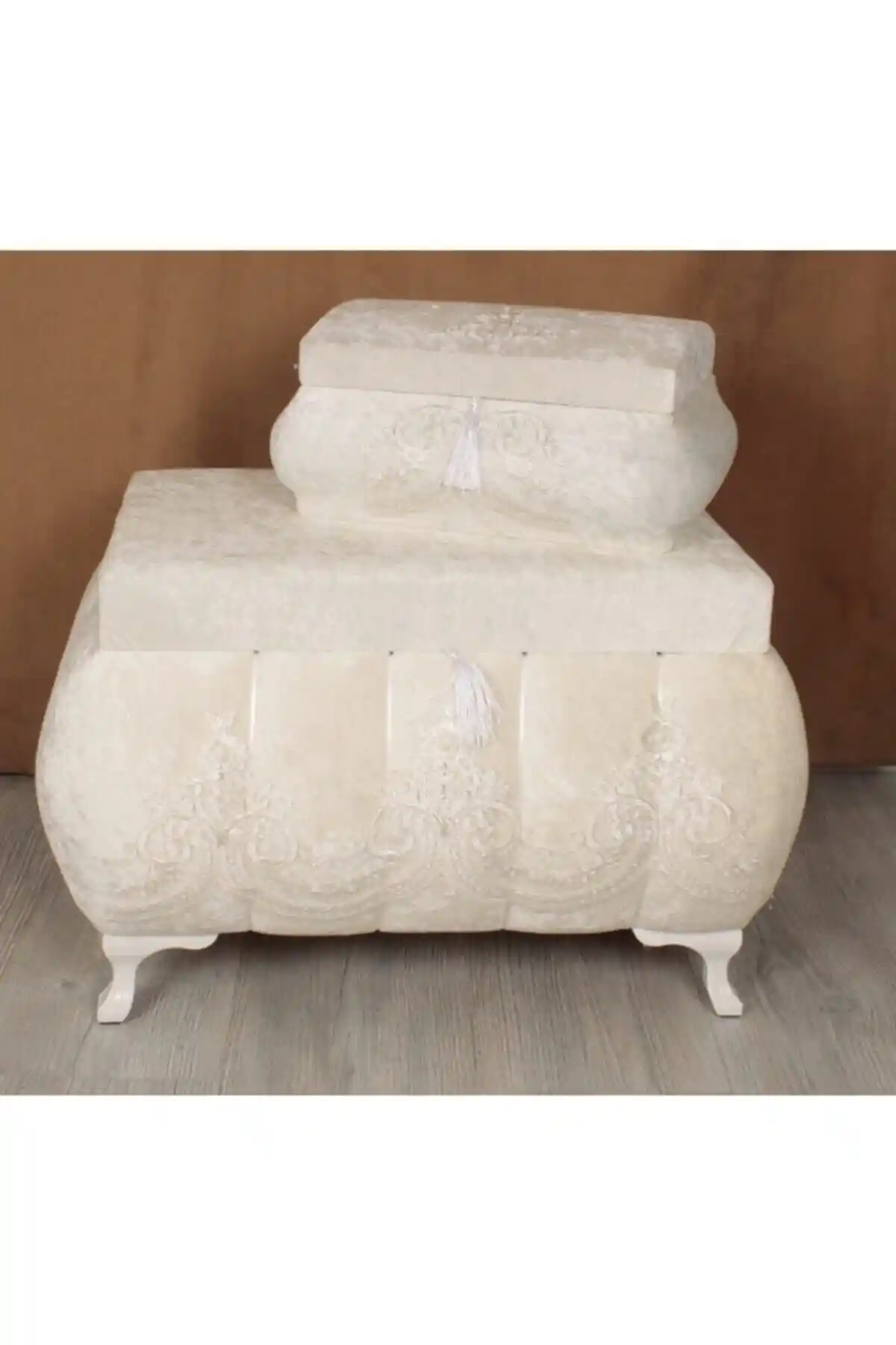 EnesSan<dı>k Gelin 2 Li Çeyiz Bohça ve Makyaj San<dı>k Takımı Günlük Kullanım İçin Uygun