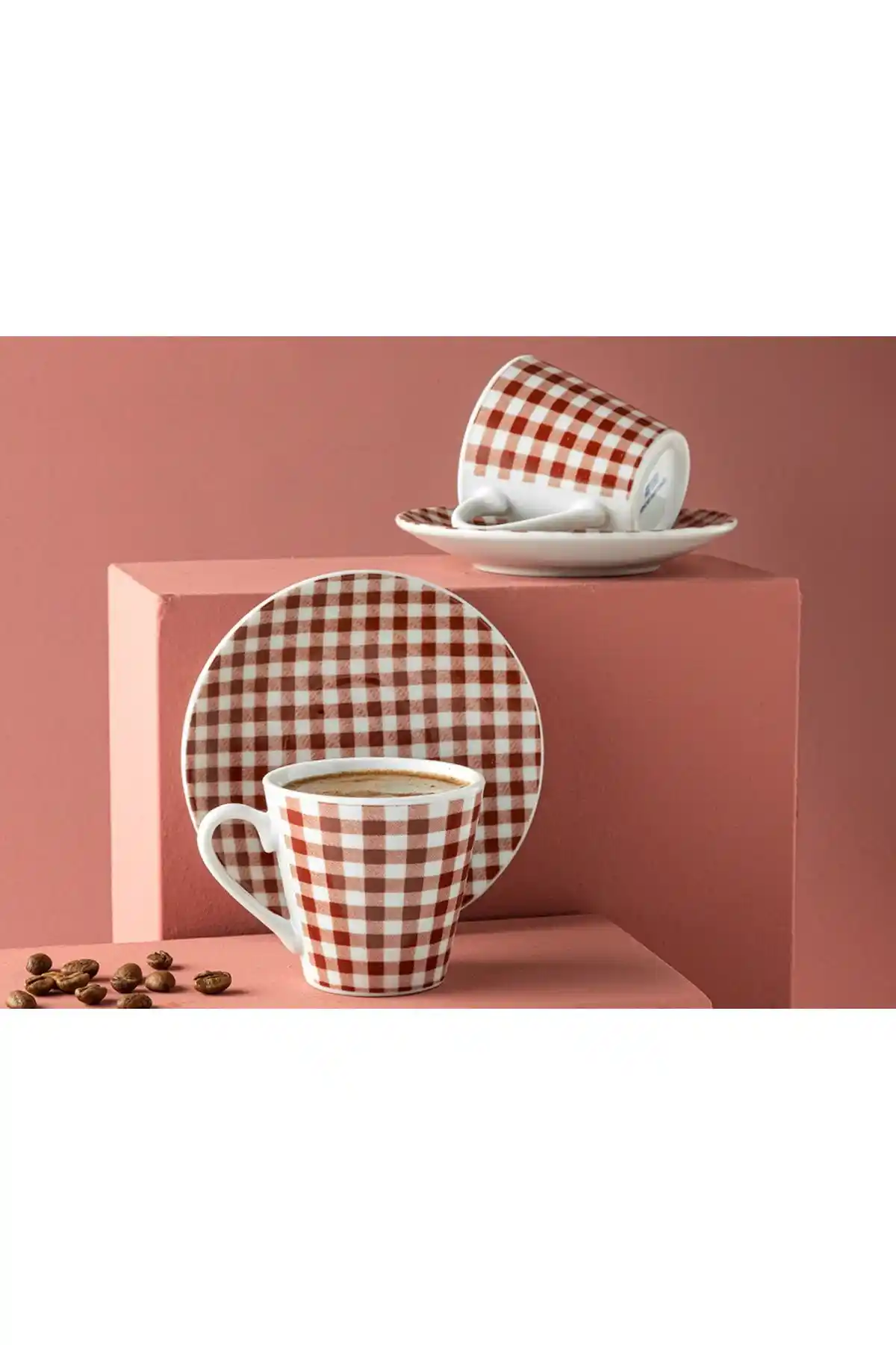 English Home Gules Porselen 4 Parça Kahve Fincan Takımı - Şık ve Kullanışlı Tasarım