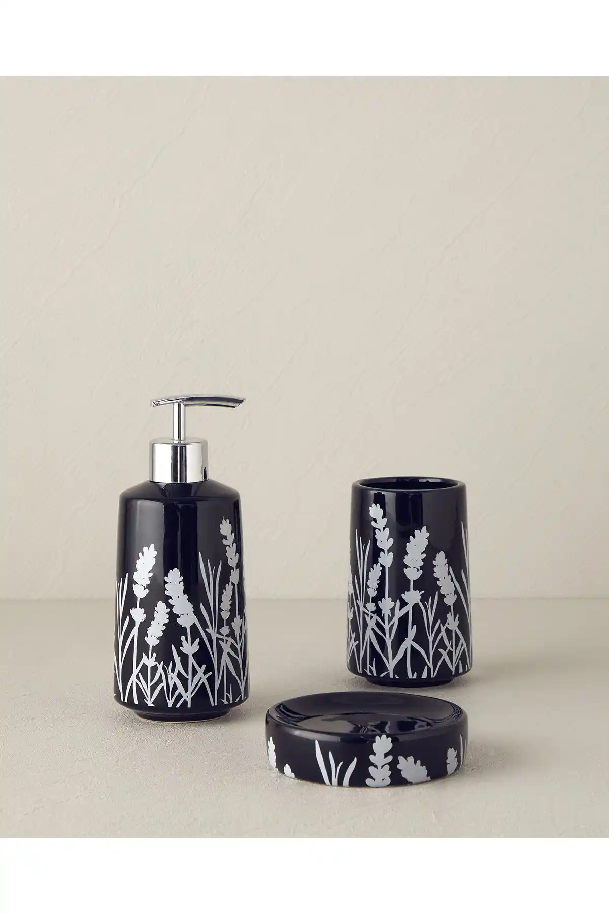 English Home Marcy Siyah 3'lü Banyo Seti Modern Tasarım ve Dayanıklılık