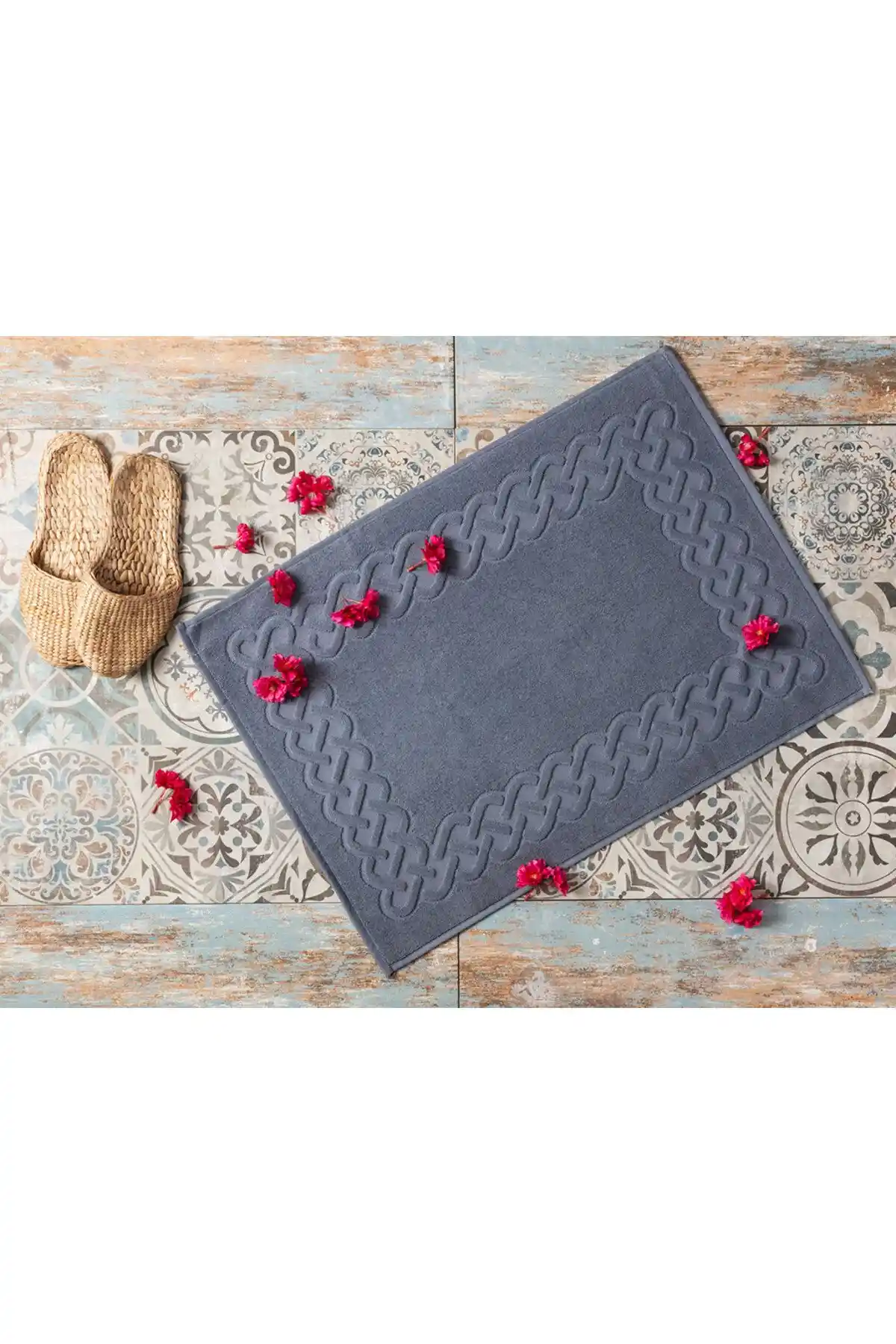 English Home Pure Basic Ayak Havlusu 50x70 cm Antrasit Modern ve Dayanıklı Banyo Aksesuarı