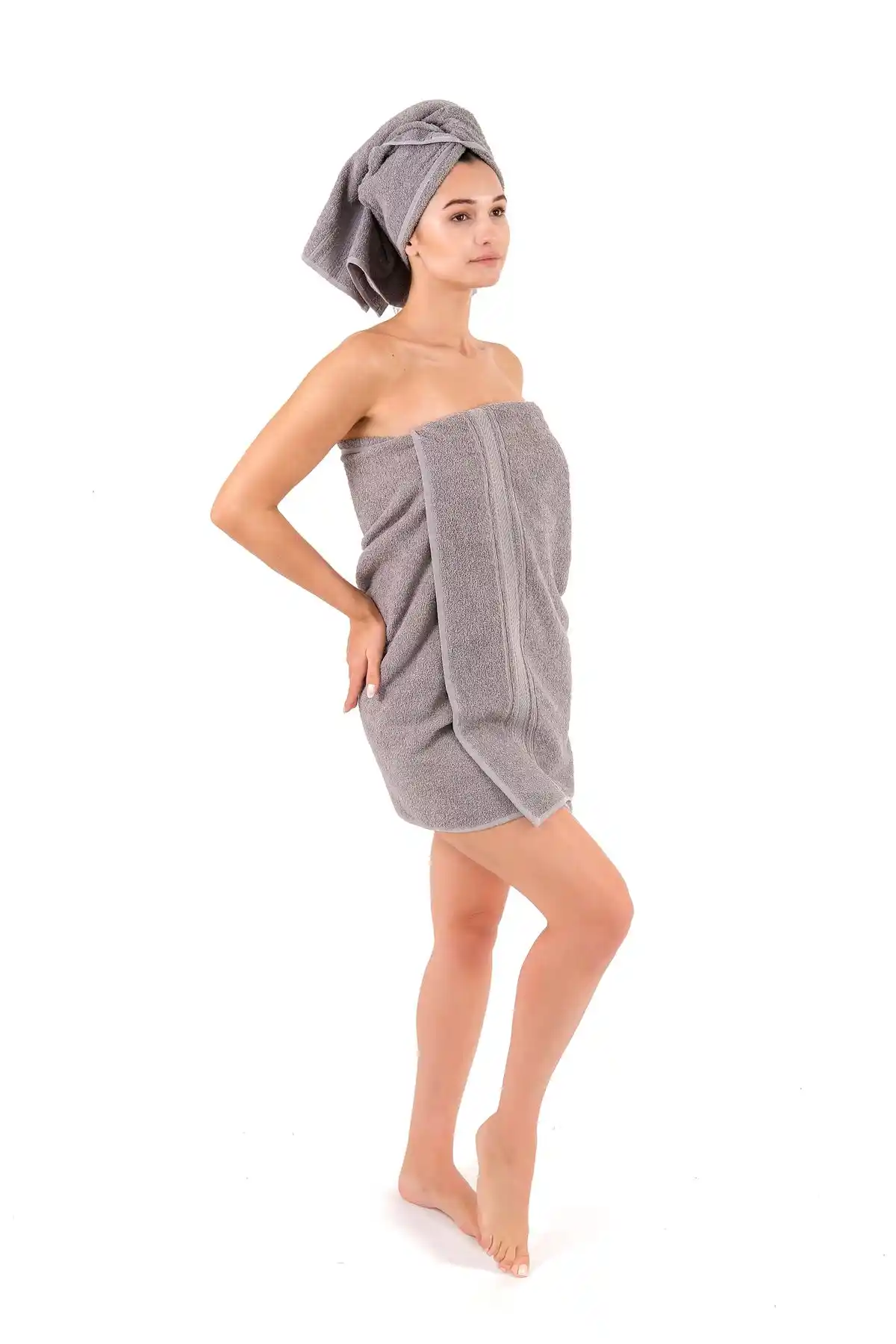 Ephemeris Gri Modern Banyo Havlu Seti Yumuşak ve Dayanıklı Tasarım