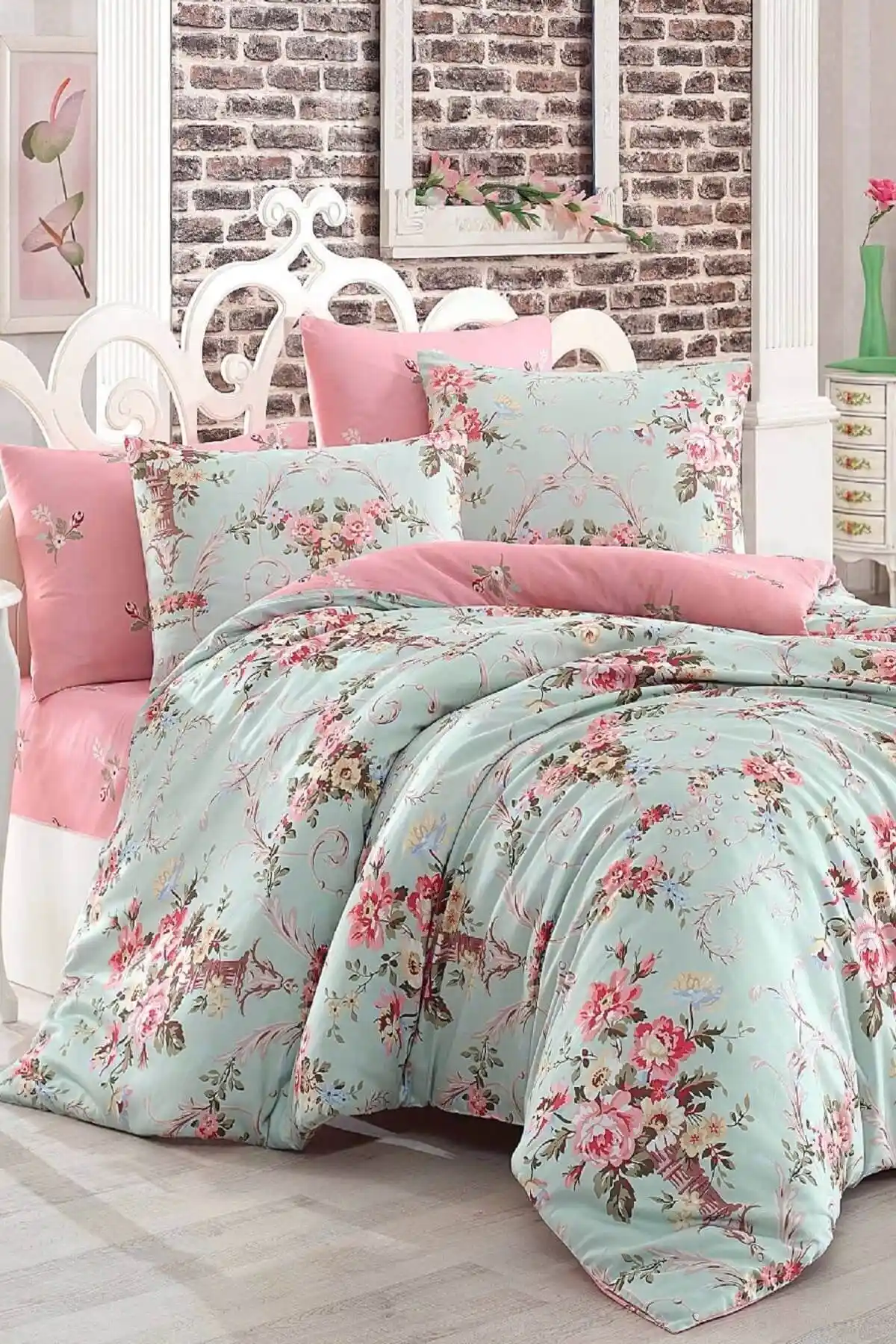 Eponj Home Çift Kişilik Kolay Ütülenir Pamuk Polyester Nevresim Takımı