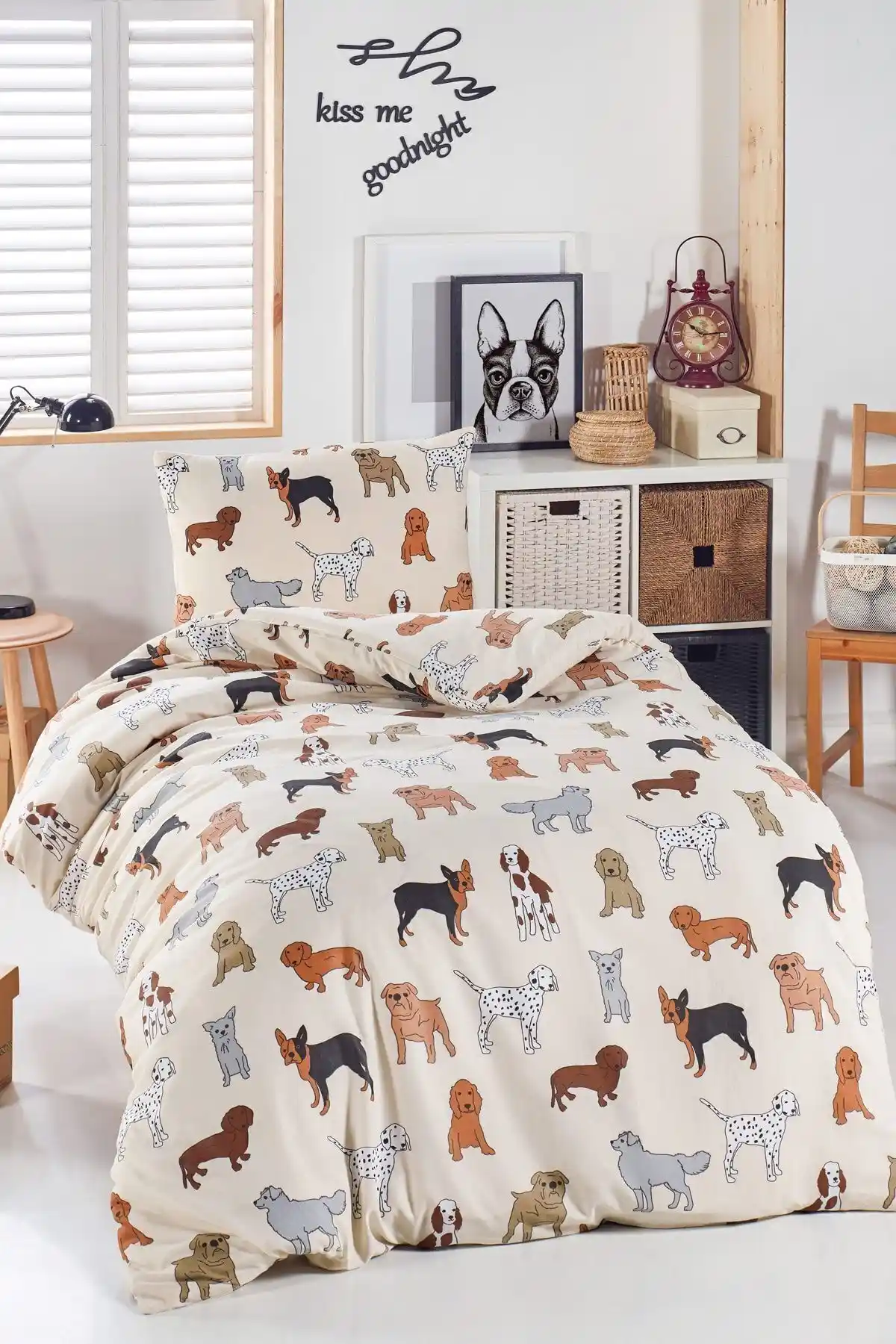 Eponj Home Junior Nevresim Seti Tek Kişilik, Krem Renk, Şık ve Dayanıklı Tasarım