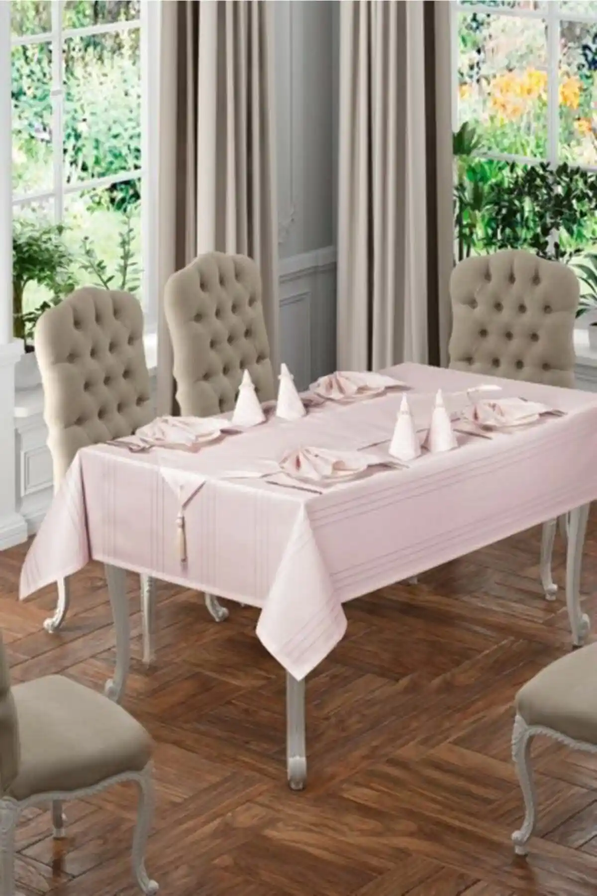 Estetik ve Kullanışlı 26 Parçalık Ester Pudra Yemek Takımı - Modern Masa Dekorasyonu