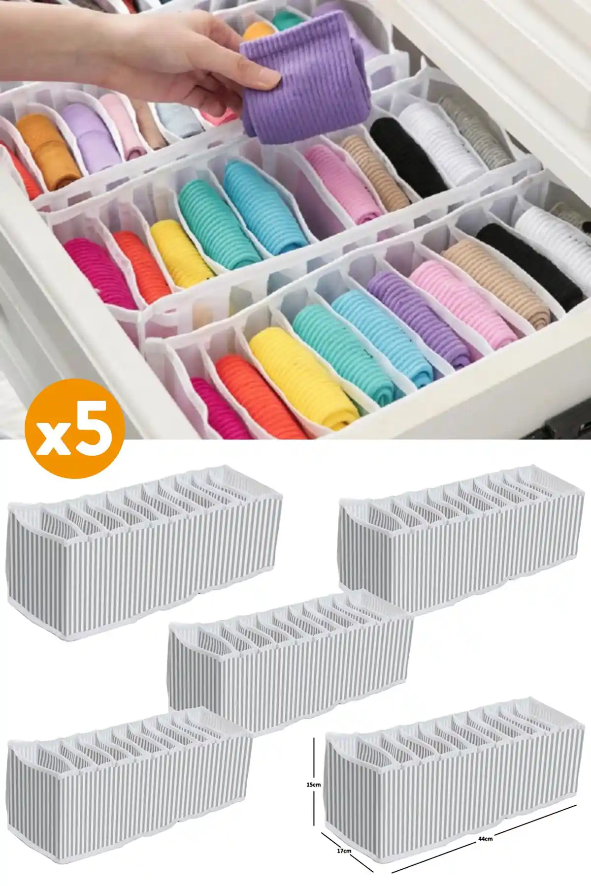 ESTİ 5 Adetlik Akordiyon Organizer Seti ile Ev ve Ofisinizde Düzeni Sağlayın