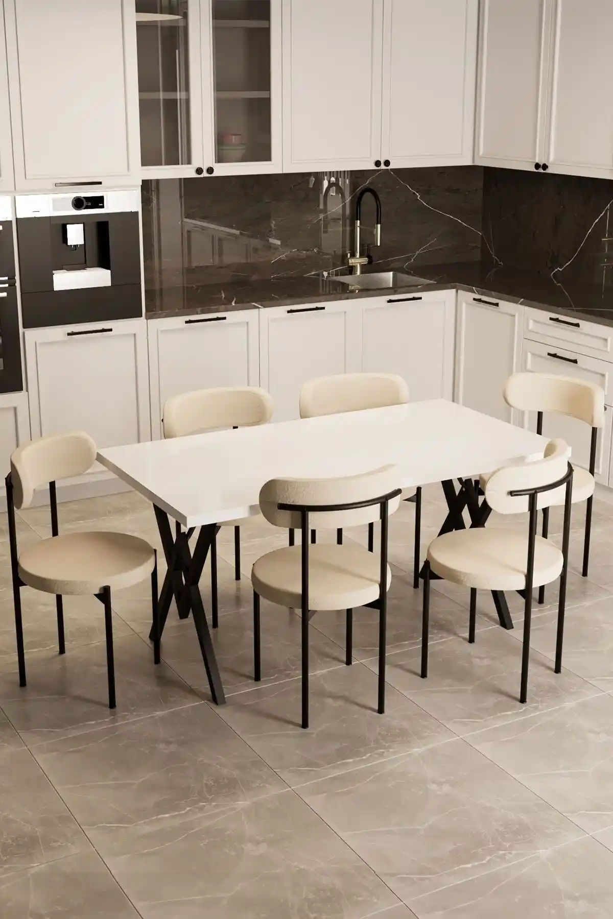 Evdemo Trend 6 Kişilik Modern ve Dayanıklı Mutfak Masa Takımı Özellikleri ve Kullanım Alanları