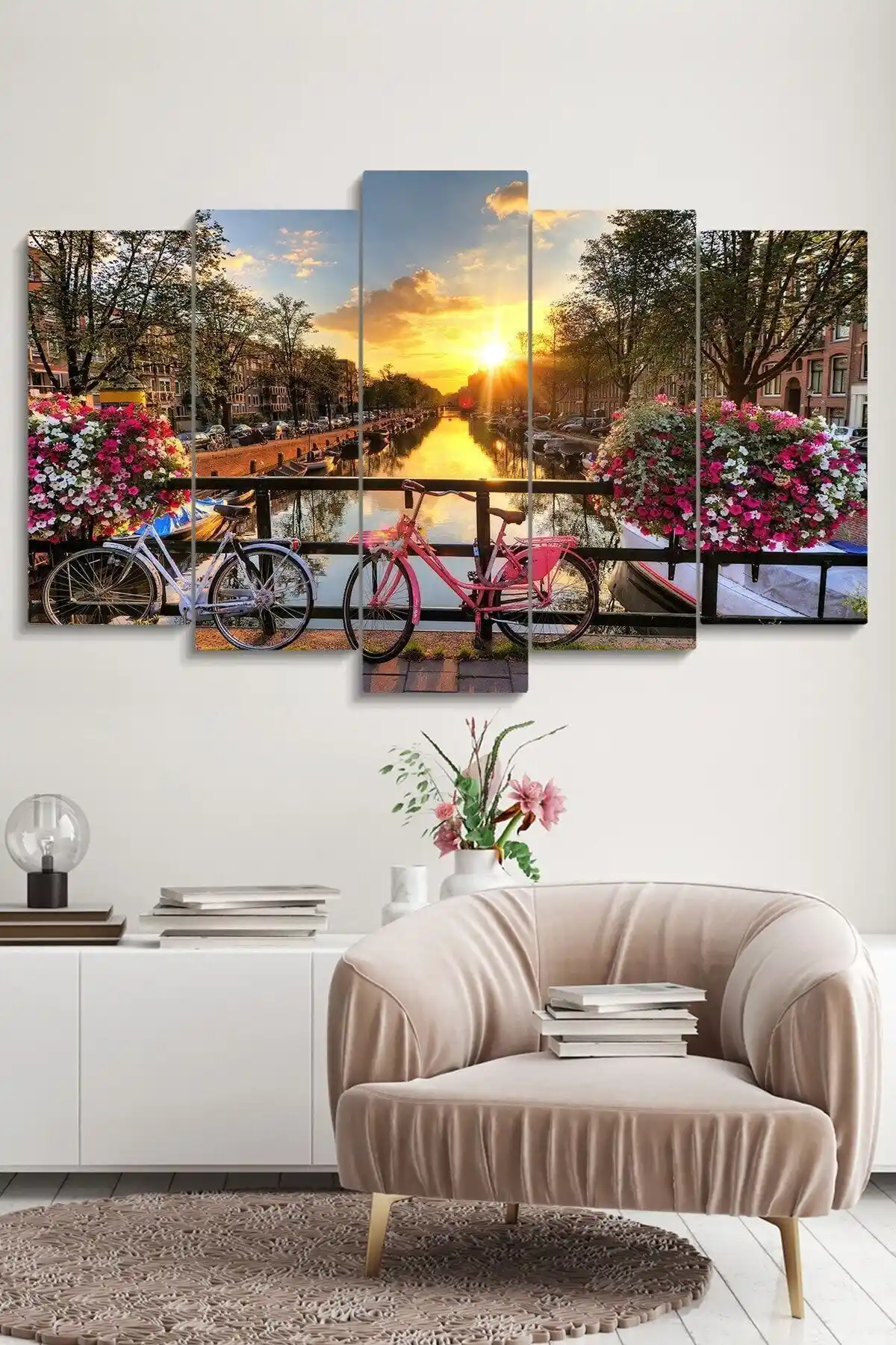 Evinize Doğa Temalı 5 Parçalı MDF Tablo ile Modern ve Canlı Bir Dekorasyon Yapın