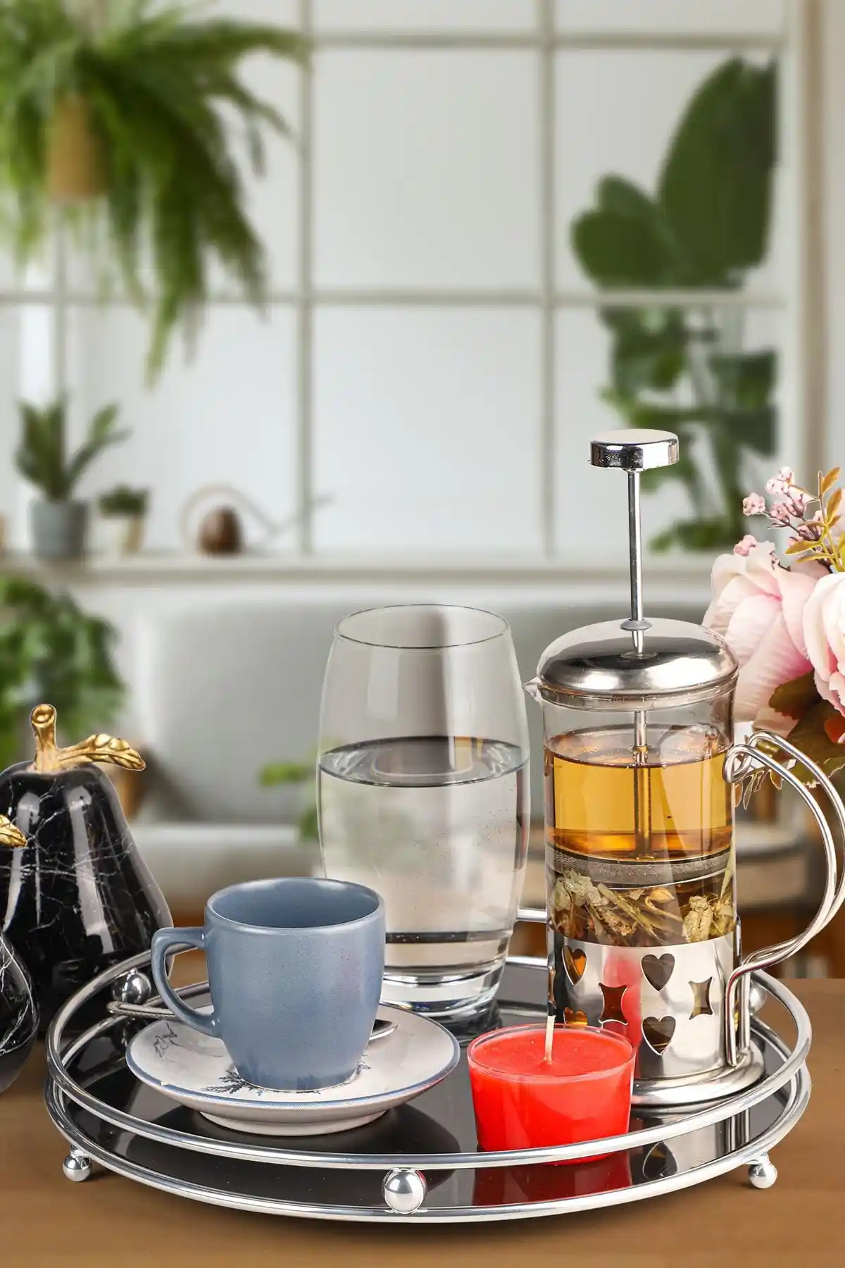 Evisimo Miami Metal Krom Sunum Tepsisi: Çok Amaçlı ve Şık Sunum Çözümü