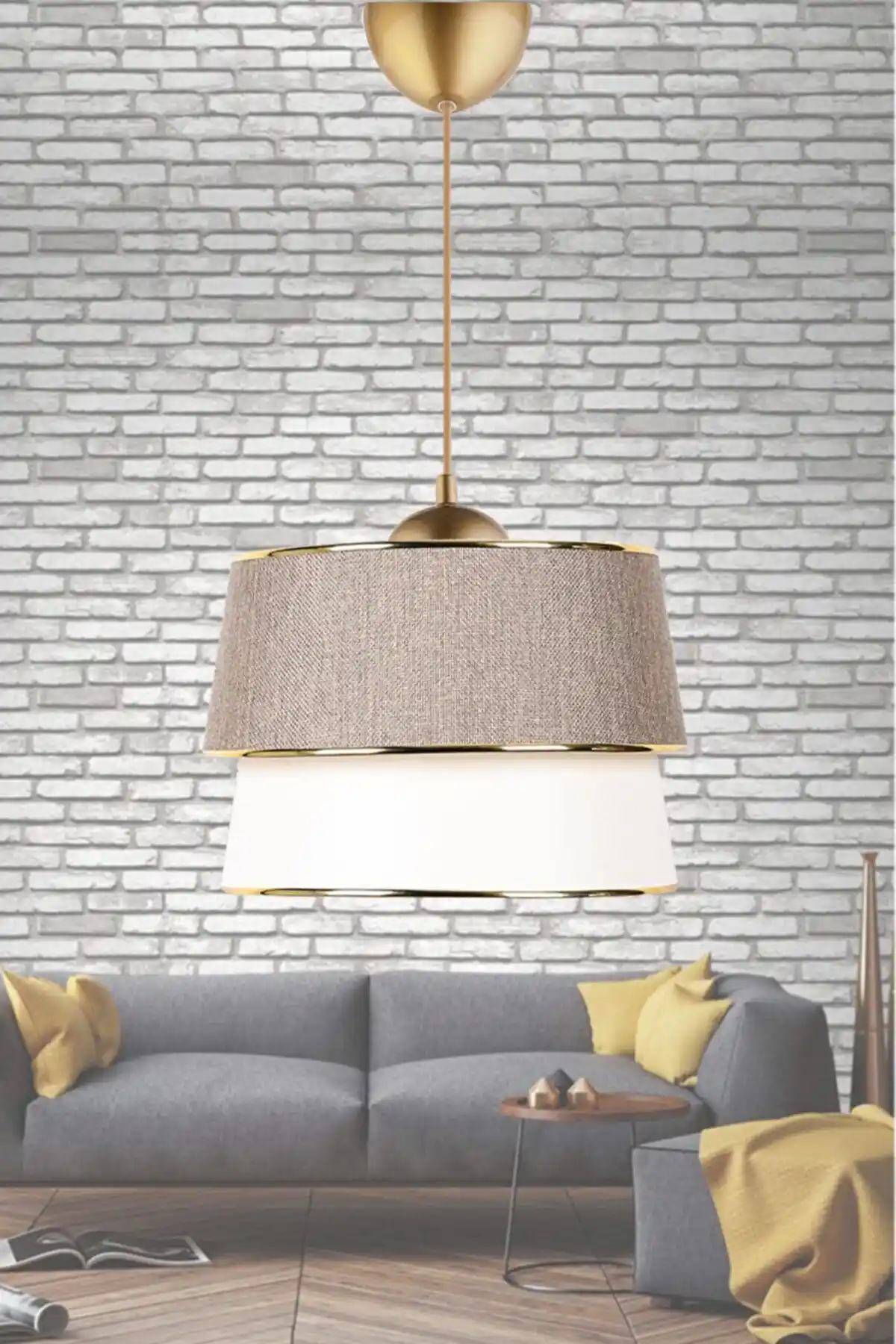 EvLight Star Tekli Sarkıt Hasır Krem Avize: Modern ve Doğal Tasarımla Şık Aydınlatma Çözümü