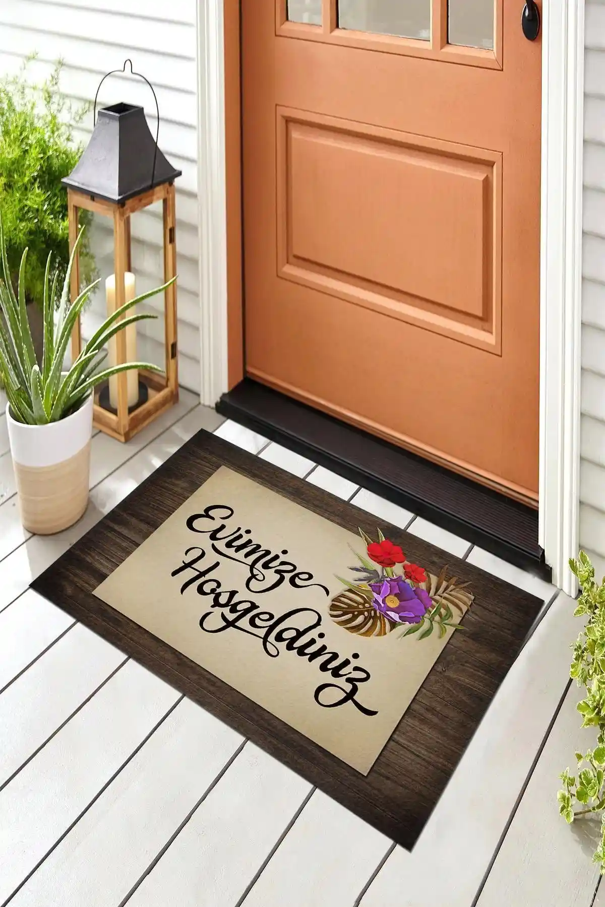 Evsebu Ahşap Dekoratif Kapı Önü Paspası Modern ve Şık Tasarımıyla Ev Dekorasyonunu Tamamlar