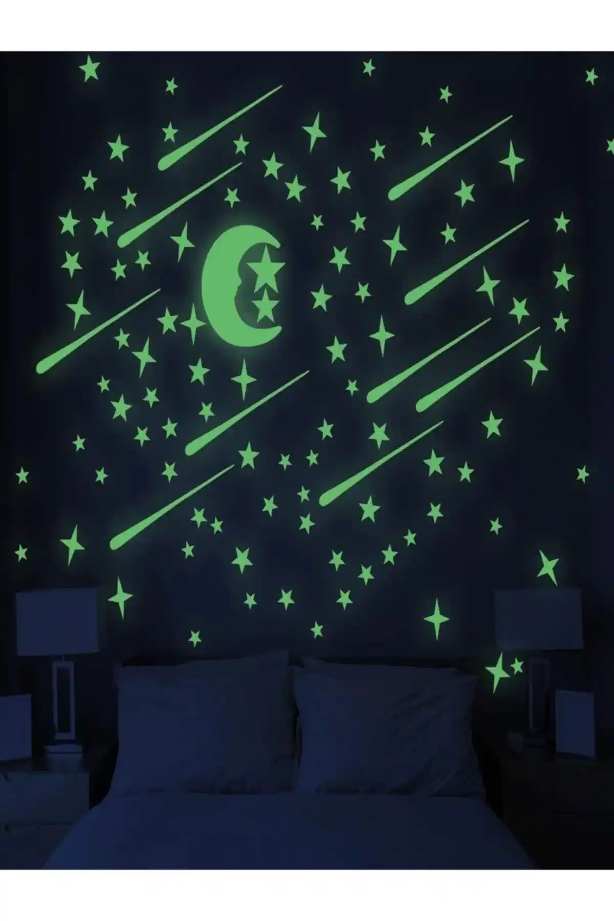 FAMILY Co. Fosforlu Çocuk Odası Duvar Sticker Çıkartması Parlak ve Kolay Uygulama İle Dekorasyonda Yenilik