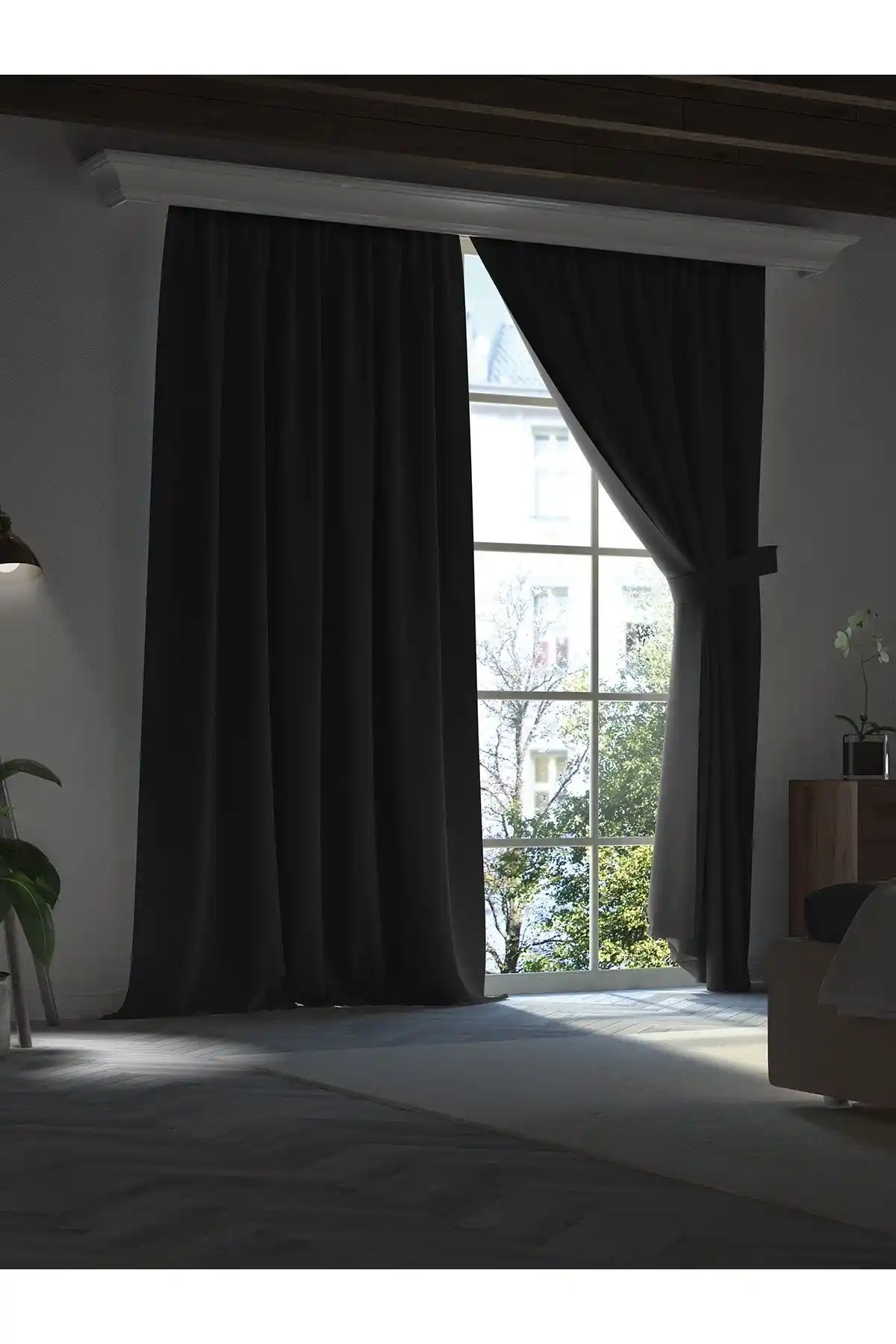 FAVOLLİ Siyah Blackout Karartma Perde Midnight Series Yüksek Performanslı ve Modern Tasarım