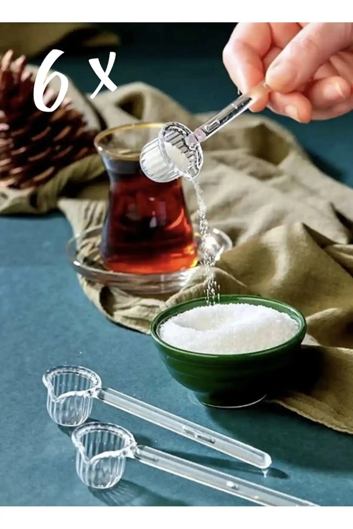 FBZhome 6'lı Origami Şekilli Plastik Ölçü Kaşığı Seti Günlük Kullanım İçin Uygun