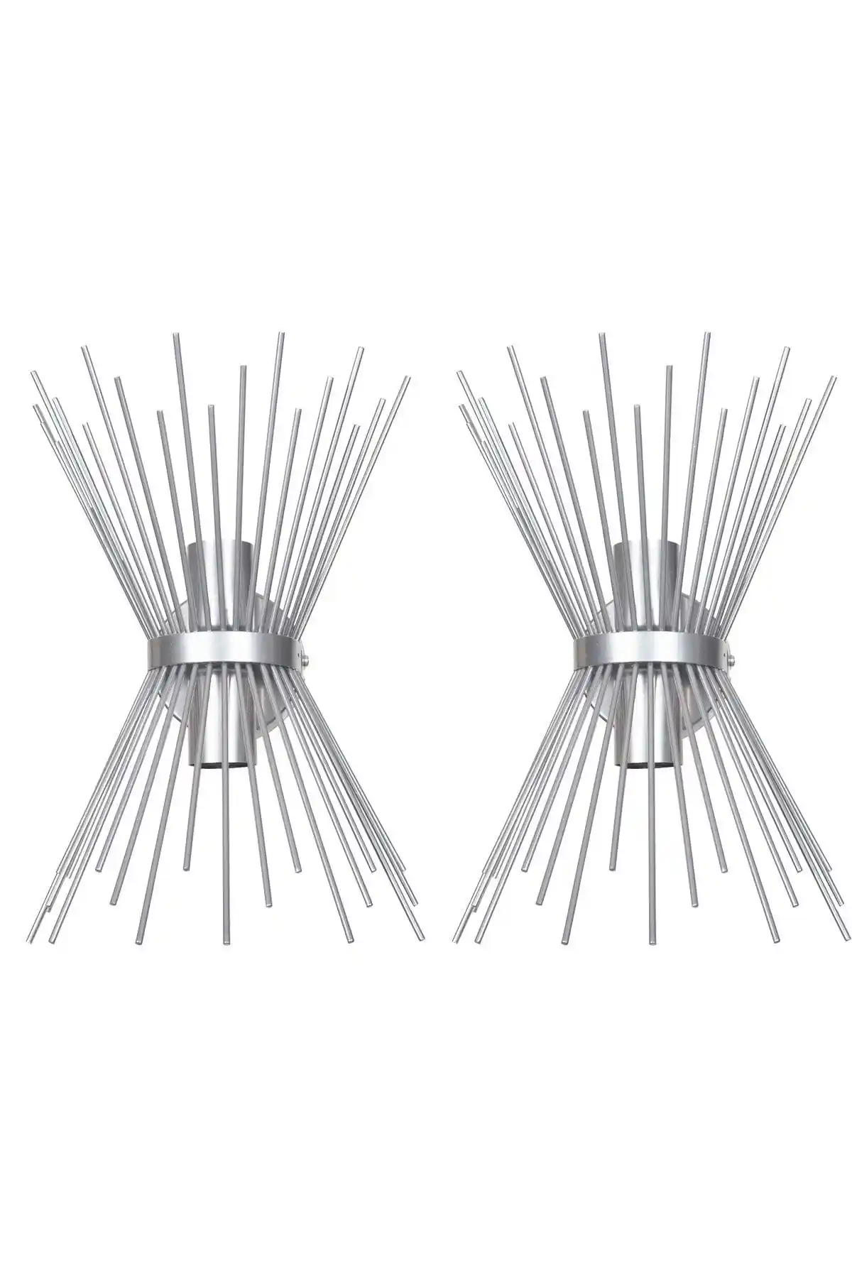 Fer Avize Kirpi Gri Renk 2'li Duvar Aplikleri Estetik ve Dayanıklı Tasarım