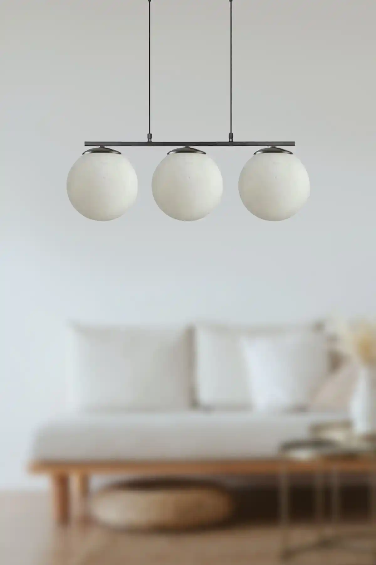 Fer Avize Sezar Beyaz ve Siyah Renkli Globe Camlı Modern Avize Karşılaştırması