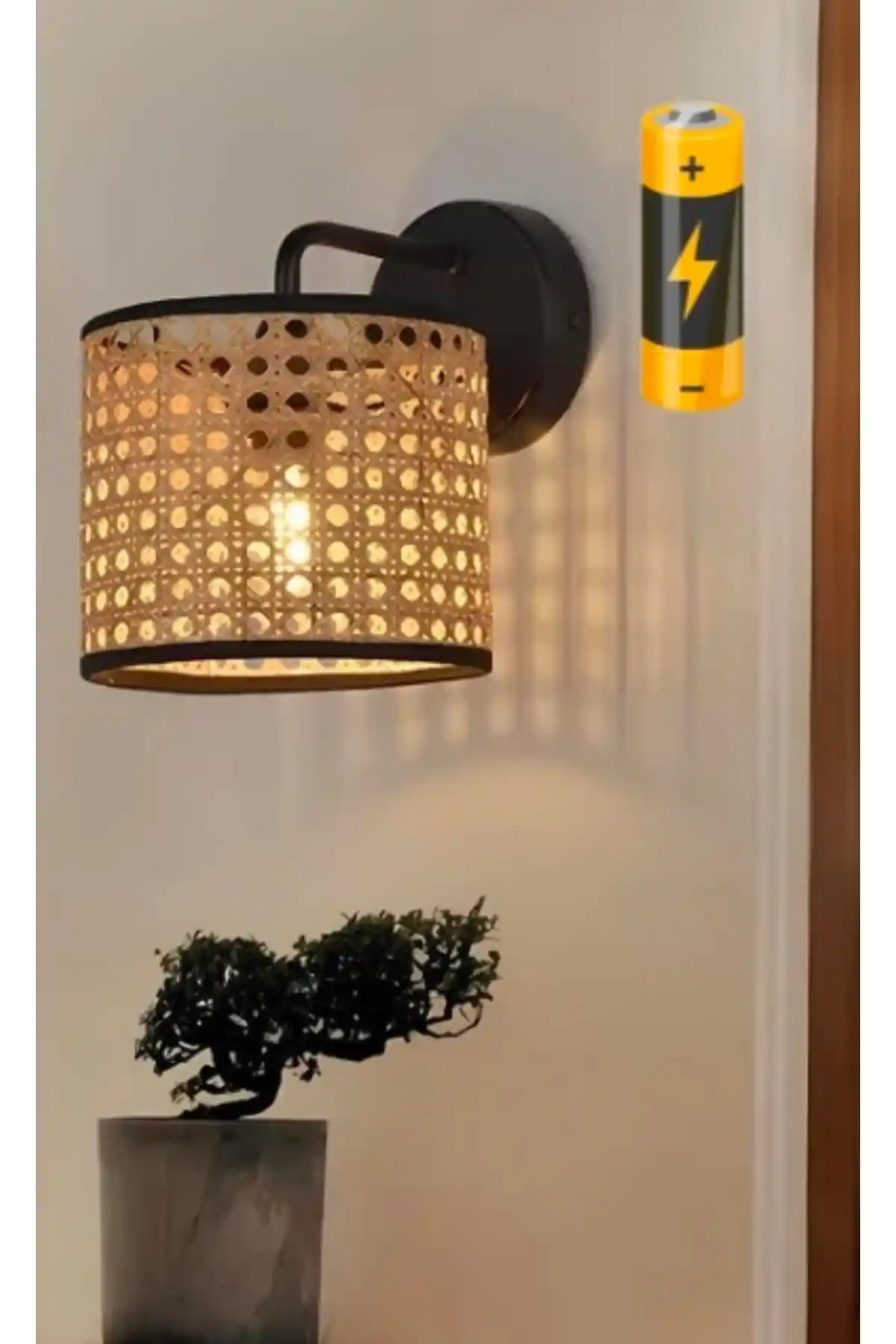 Fico Home Modern Hazeran Pilli Aplik: Şık ve Pratik Taşınabilir İç Mekan Aydınlatması