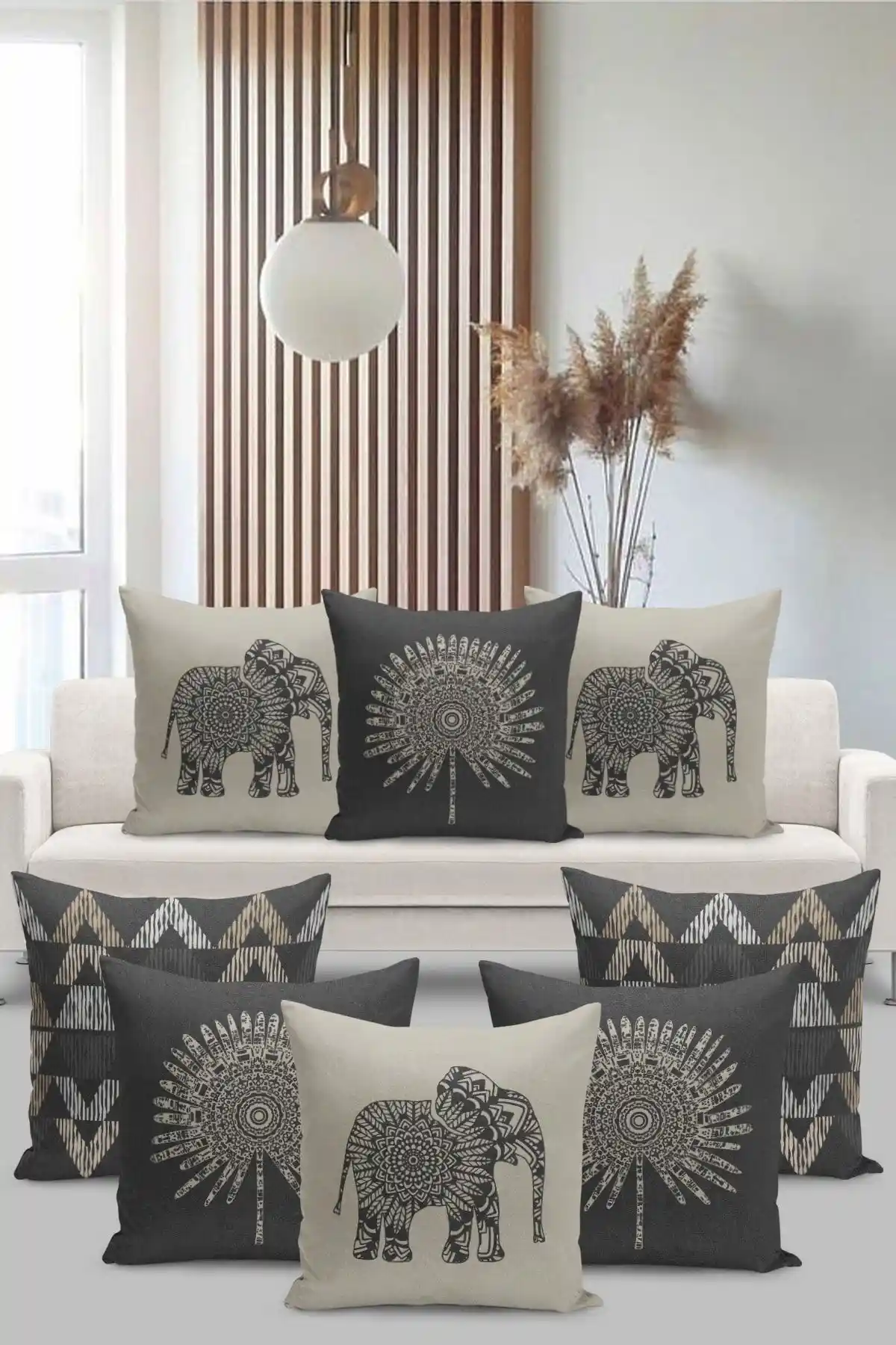 Filamente 8 Li Kırlent Kılıf Seti Modern Tasarım ve Yüksek Kaliteyle Dekorasyonunuza Şıklık Katar