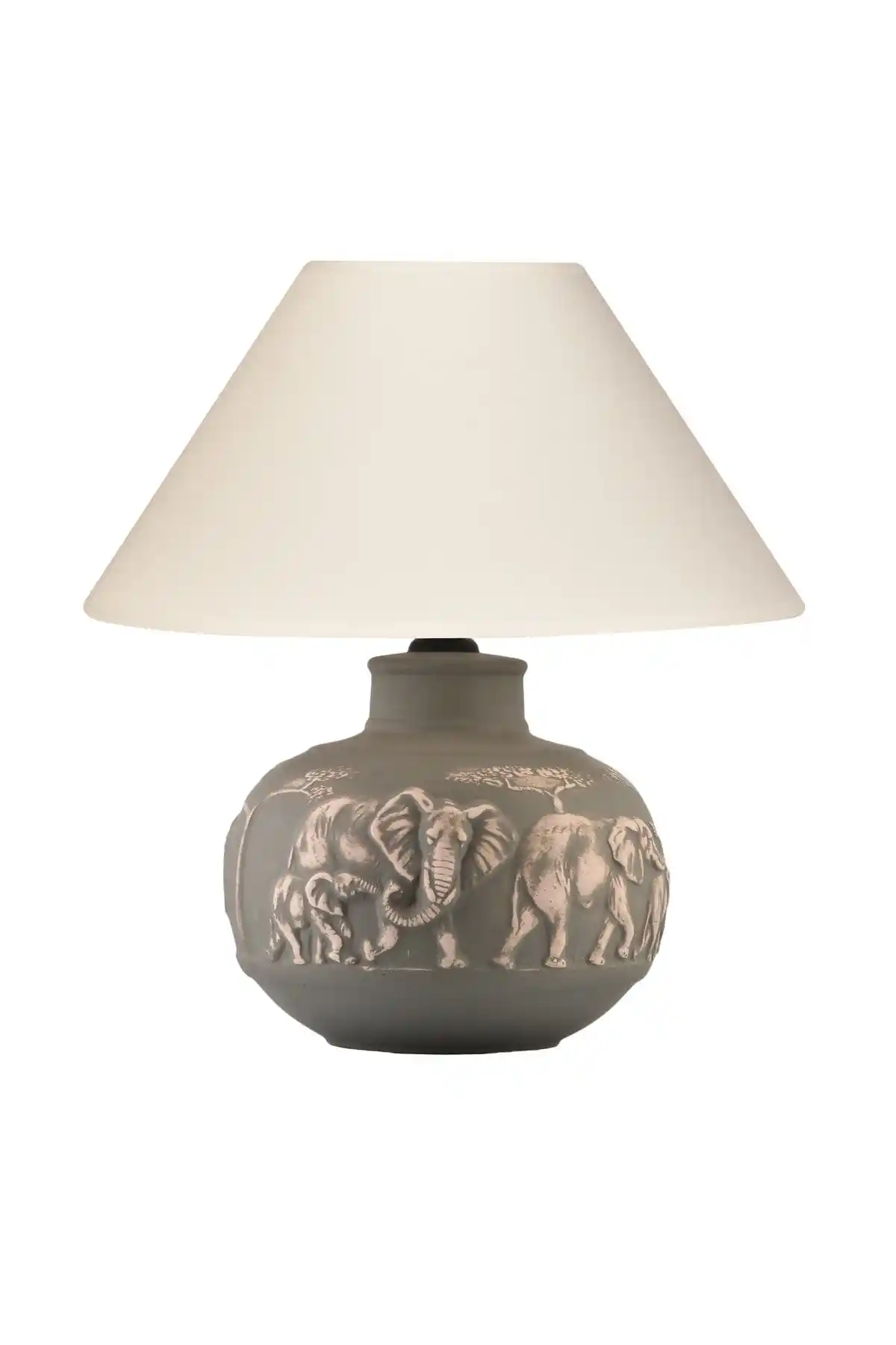 Filli Seramik Gri Abajur ve Orta Taşlı Seramik Krem Abajur Karşılaştırması