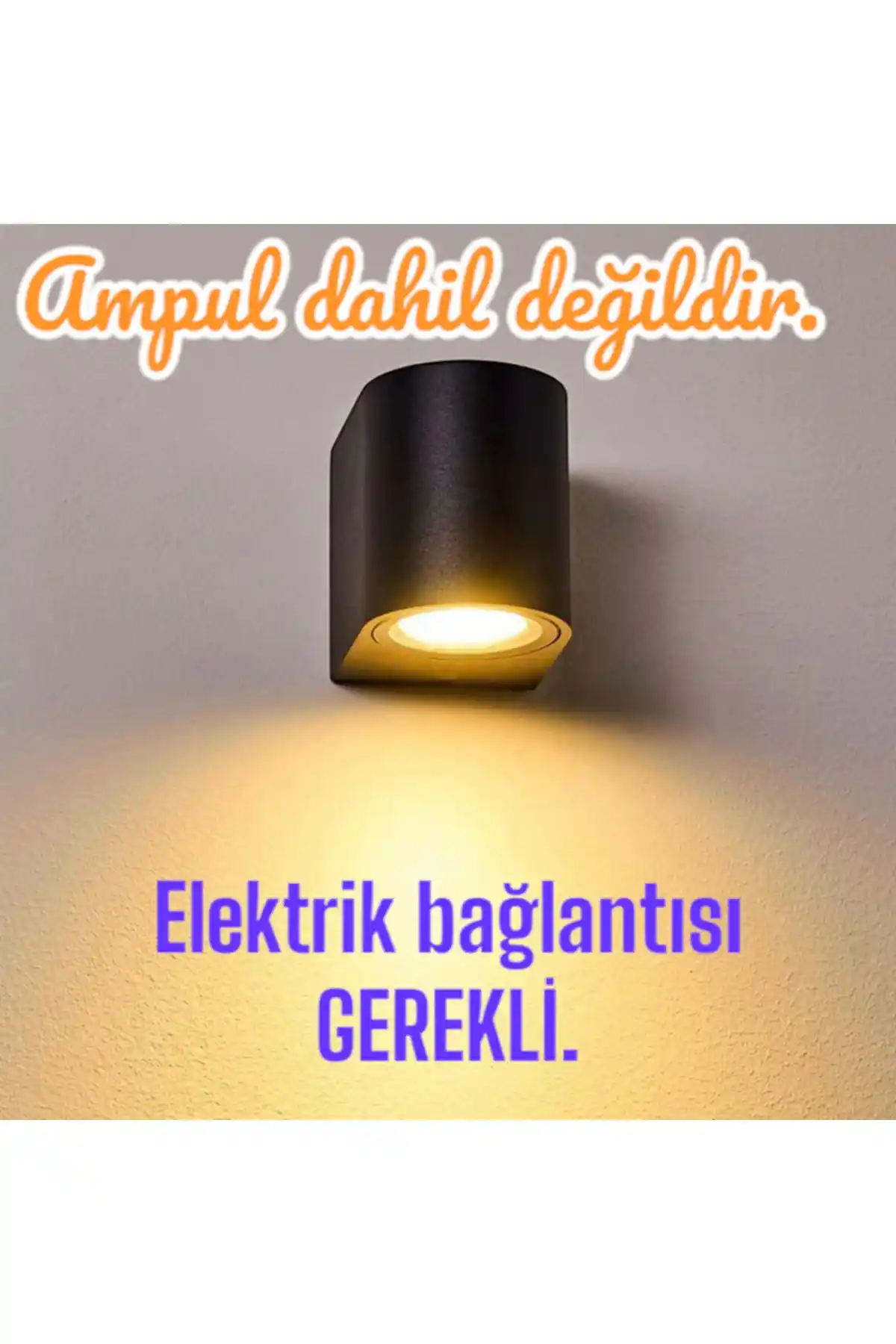 Fullreyon Tek Yönlü Siyah Dekoratif Aplik İç ve Dış Mekan Kullanımı İçin