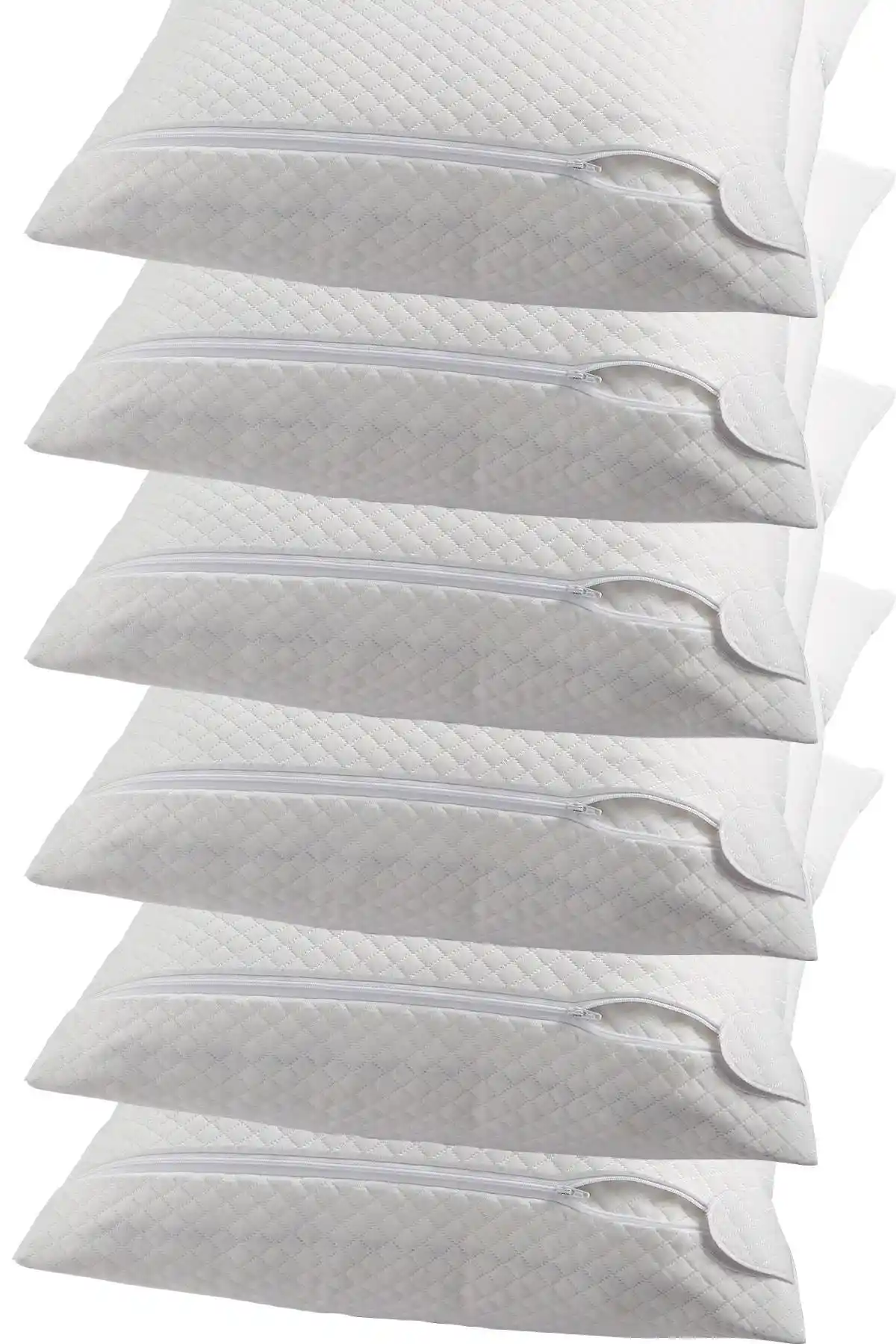 Fushia 6'lı Kapitoneli Fermuarlı Yastık Alezi: Şık ve Pratik Yatak Koruyucu Çözüm