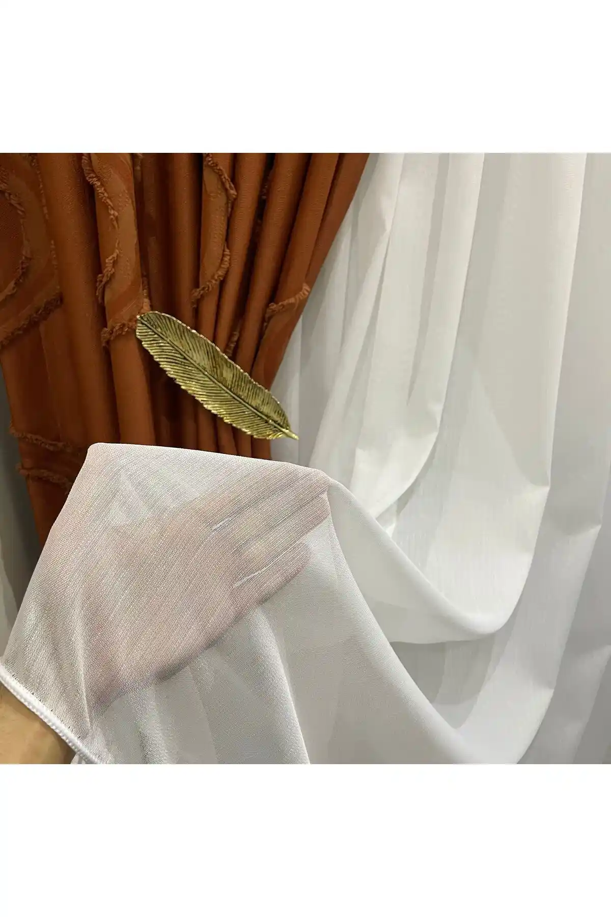 GACALLAR HOUSE Taçsoft Bambu Ağır Gramajlı Sık Pile Tül Perde Estetik ve Dayanıklı Tasarım