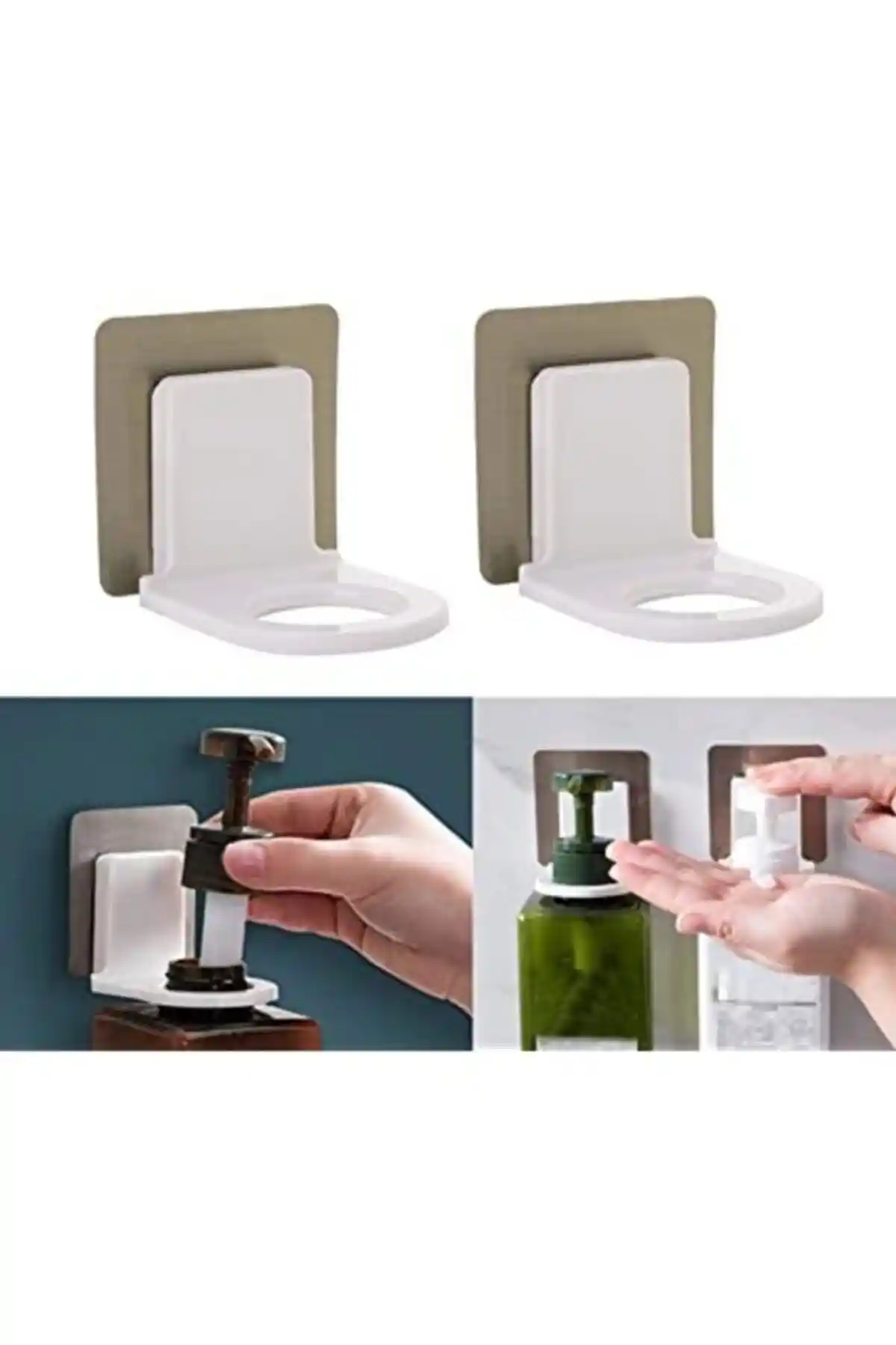 GeldimiCom Şampuan ve Sıvı Sabunluk Asma Aparatı: Pratik ve Dayanıklı Banyo Düzeni Çözümü