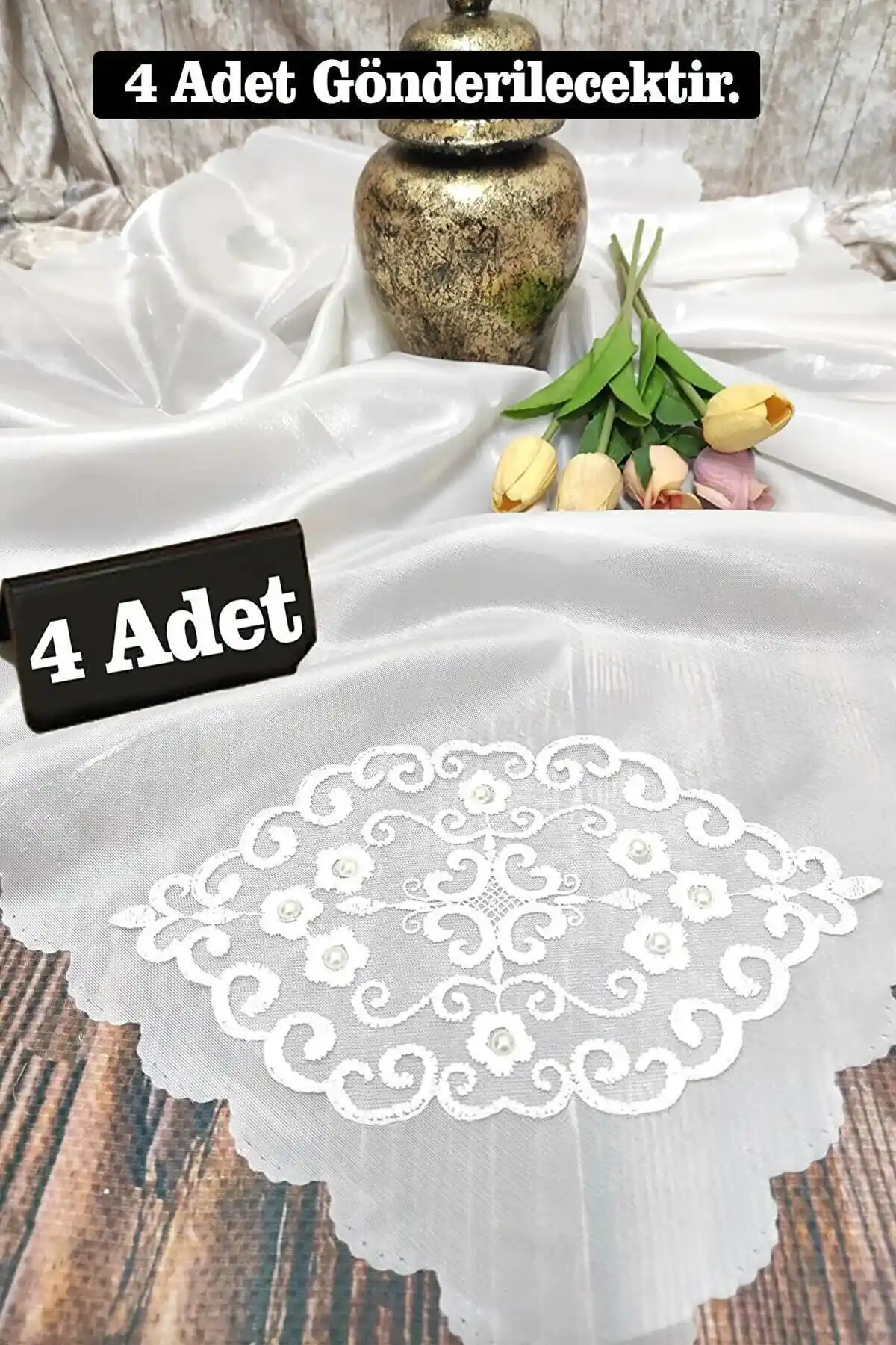 Genel Markalar 4 Adet Çeyizlik Bohça: Zarif ve İşlevsel Yatak Odası Dekorasyonu Seti