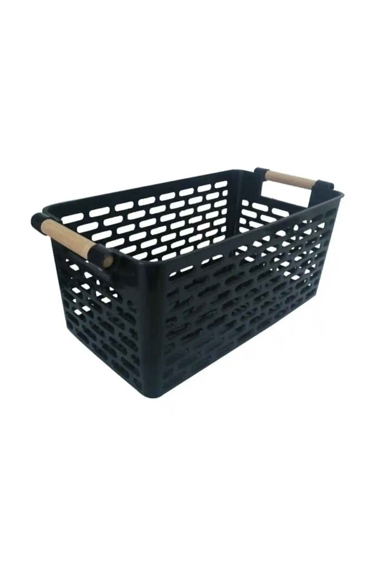 Genel Markalar 4'lü Ahşap Renk Plastik Saplı Organizer Sepetleriyle Alanınızı Düzenleyin