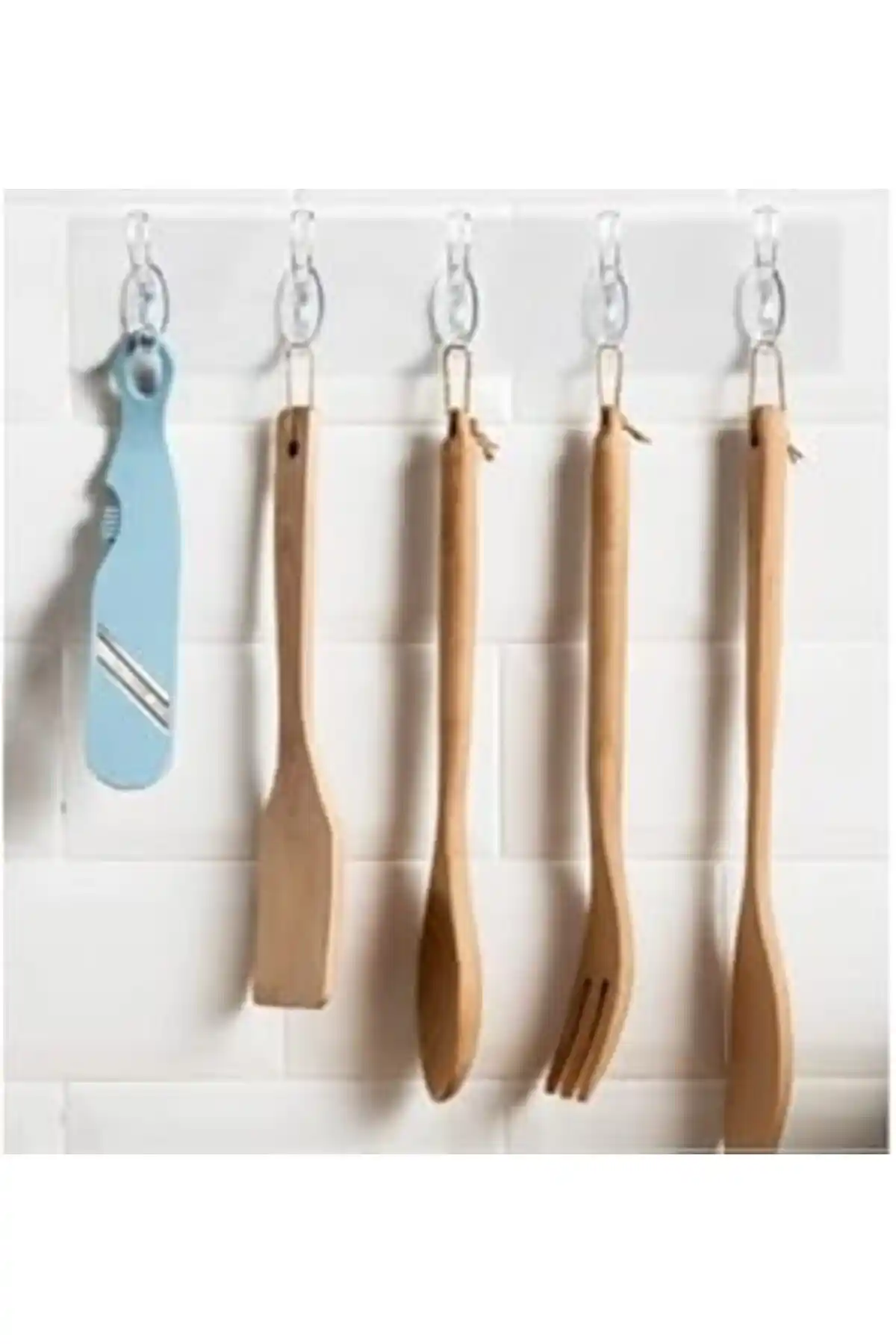 Genel Markalar 5'li Kendinden Yapışkanlı Güçlü Şeffaf Askılık Pratik ve Dayanıklı Çözüm