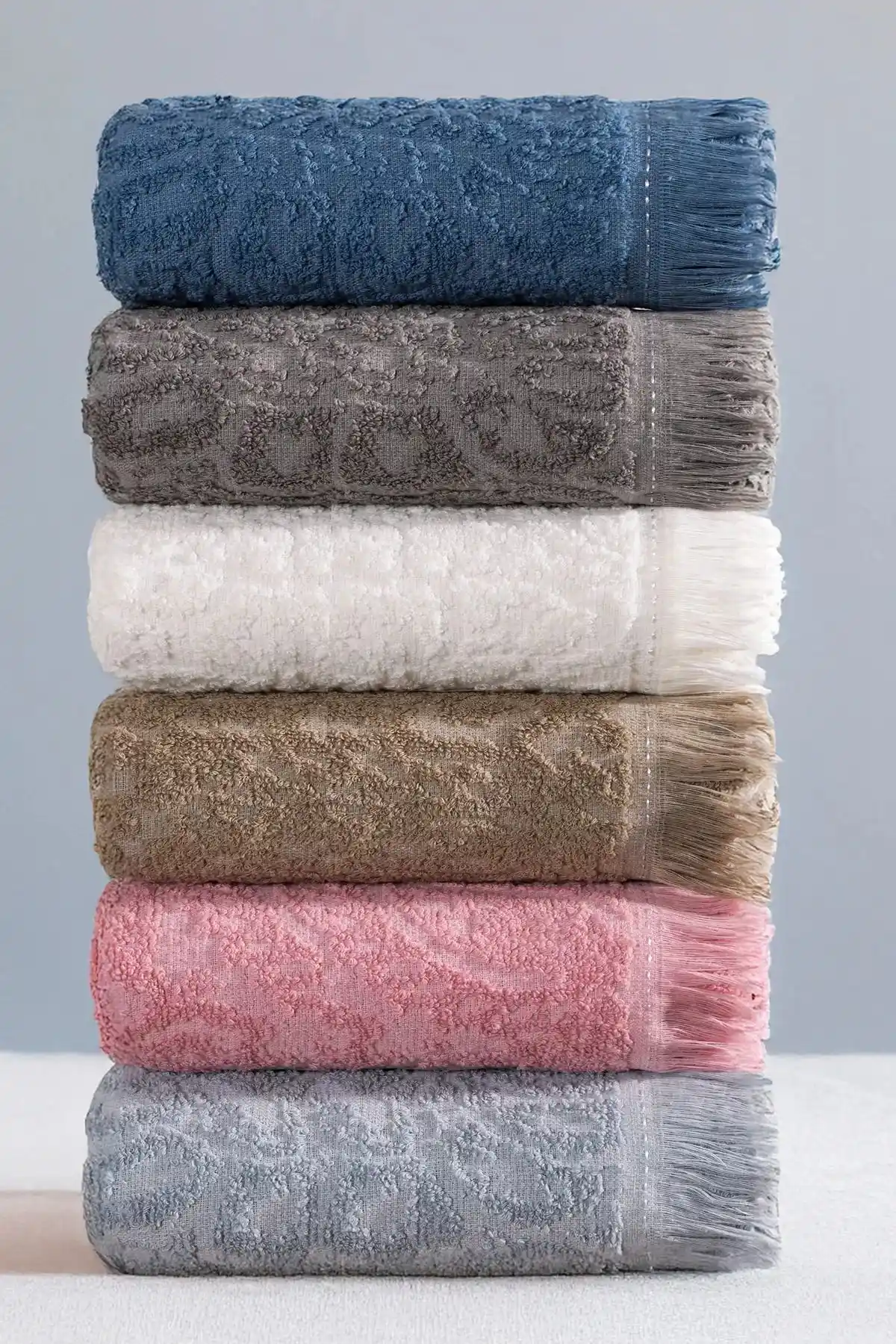 Genel Markalar 6'lı Havlu Seti 30x50 Cm Yumuşak ve Emici Modern Tasarım