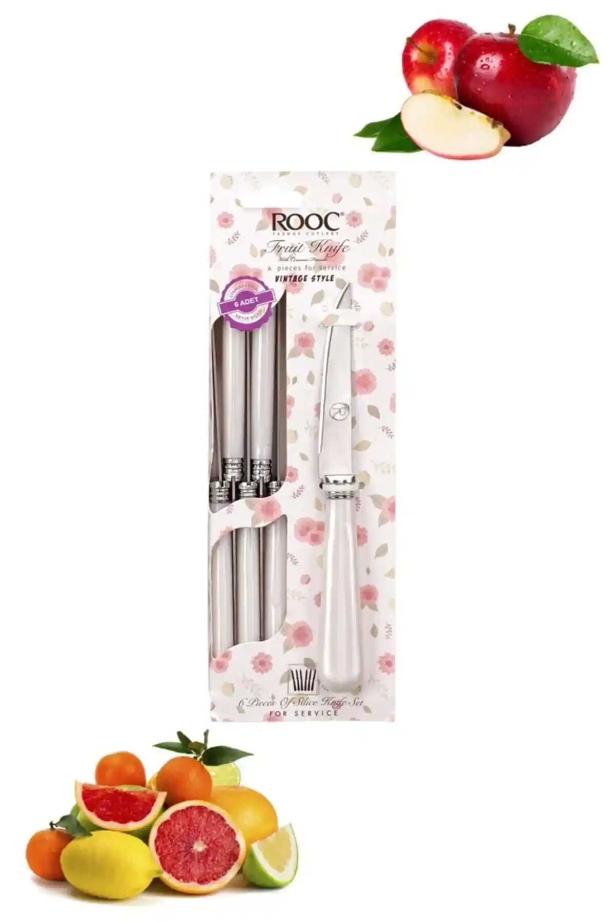 Genel Markalar 6 Parça Paslanmaz Çelik Bıçak Seti Meyve ve Tatlı Bıçakları