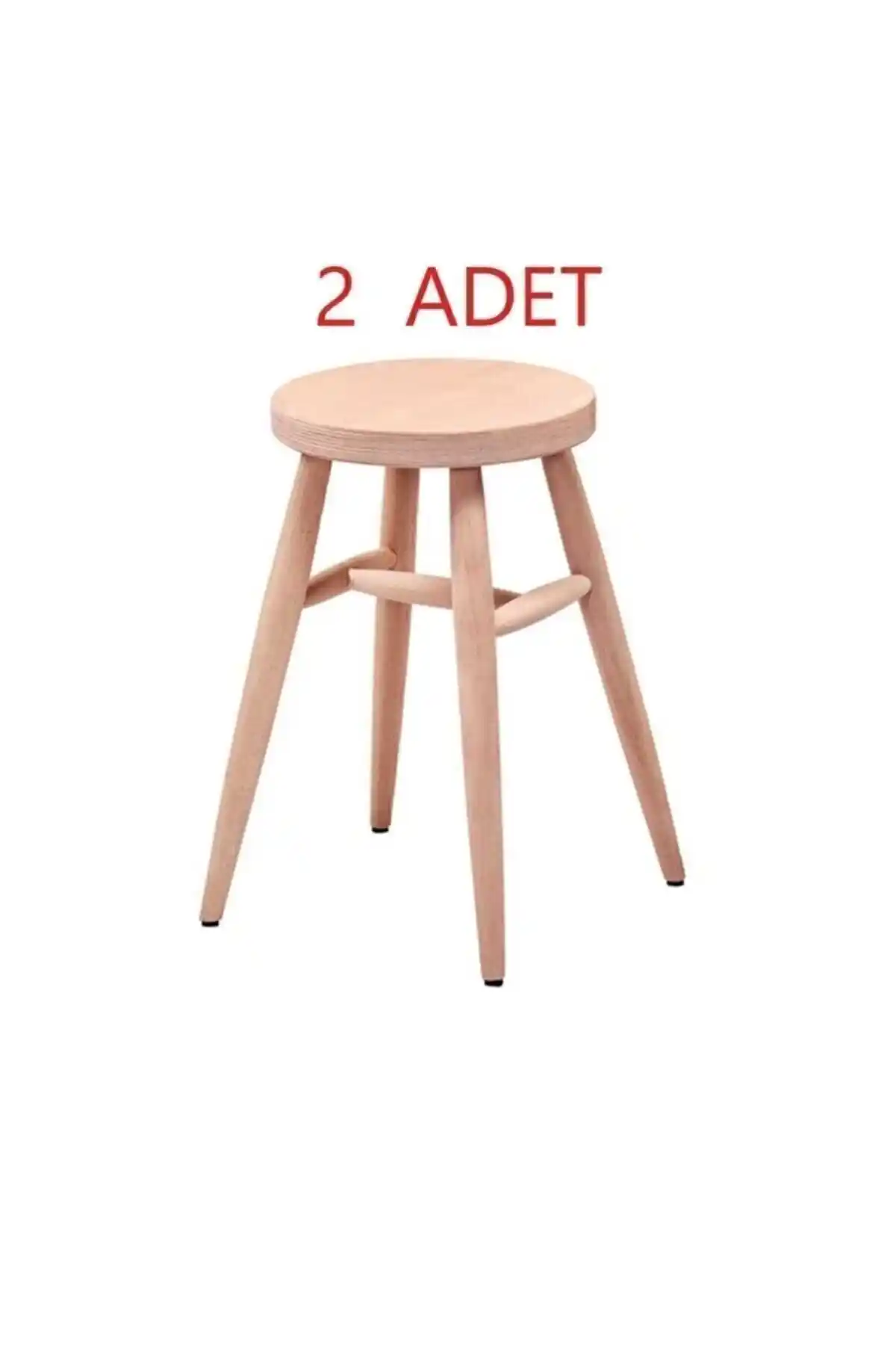 Genel Markalar Ahşap Tabure 45cm Retro Stil ve Dayanıklı Tasarım Özellikleri