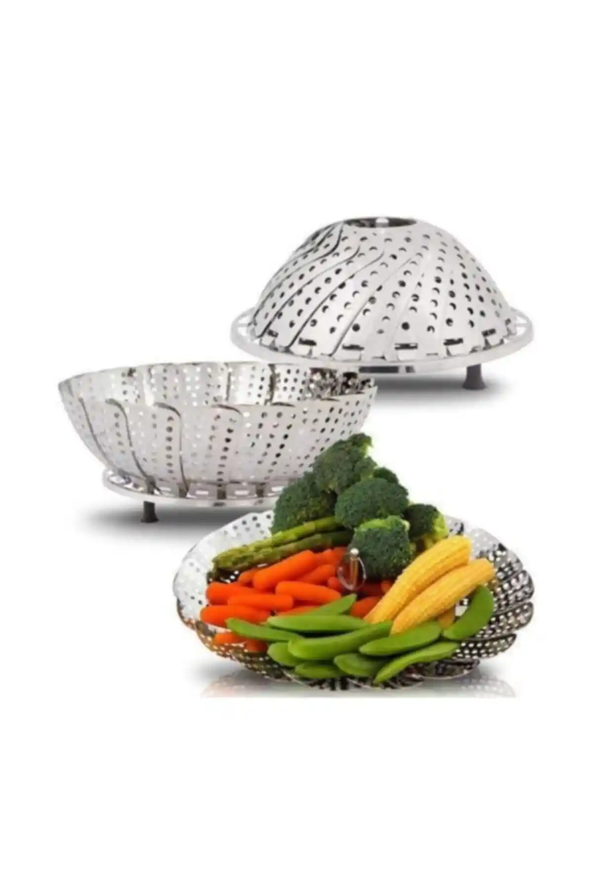 Genel Markalar Buharda Pişirme Aparatı Haşlama Sepeti S5386 ile Sağlıklı Yemekler Hazırlayın