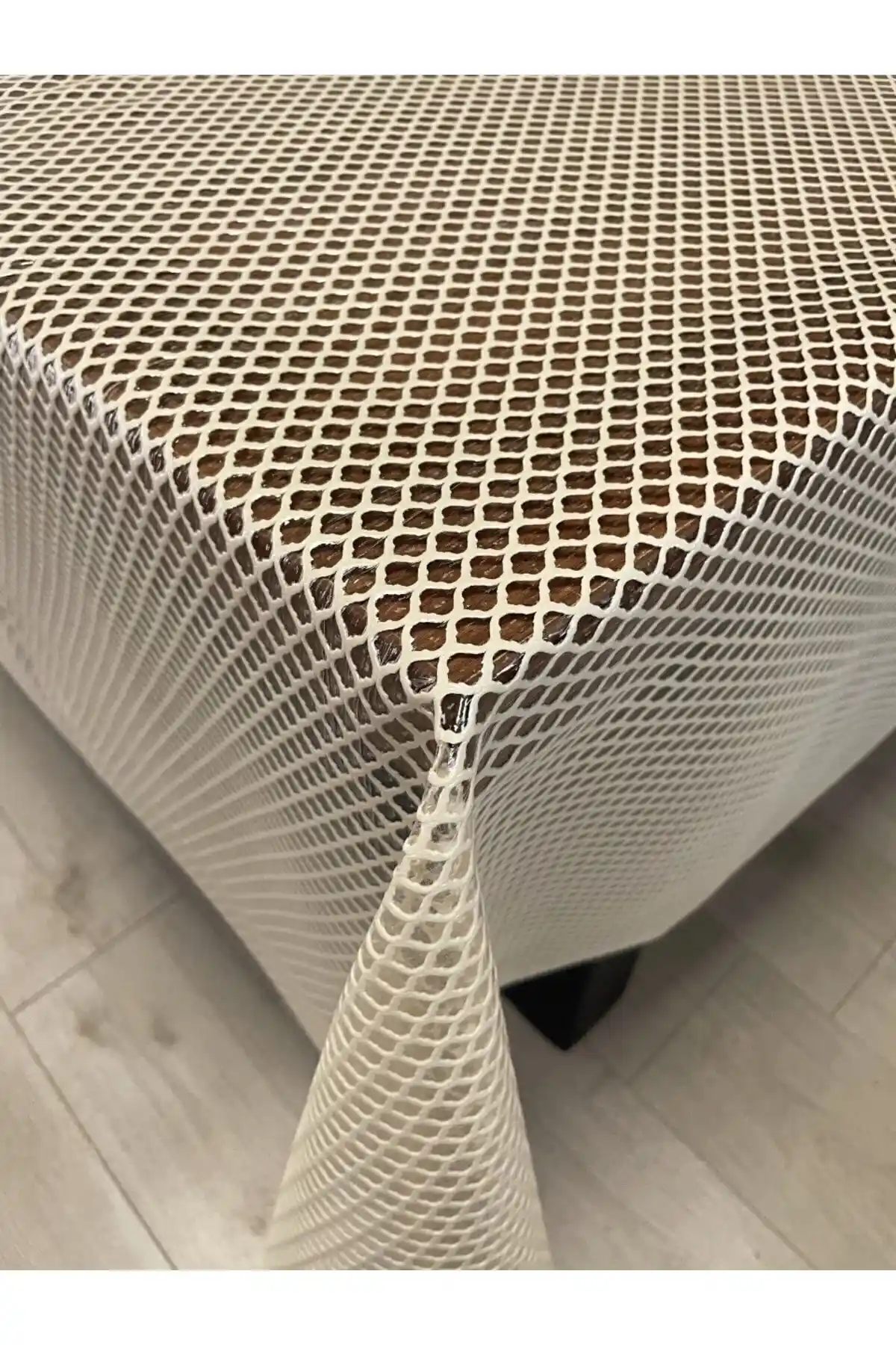 Genel Markalar Hasır Desen Lüks PVC Silinebilir Masa Örtüsü Ev Dekorasyonunu Zenginleştirir