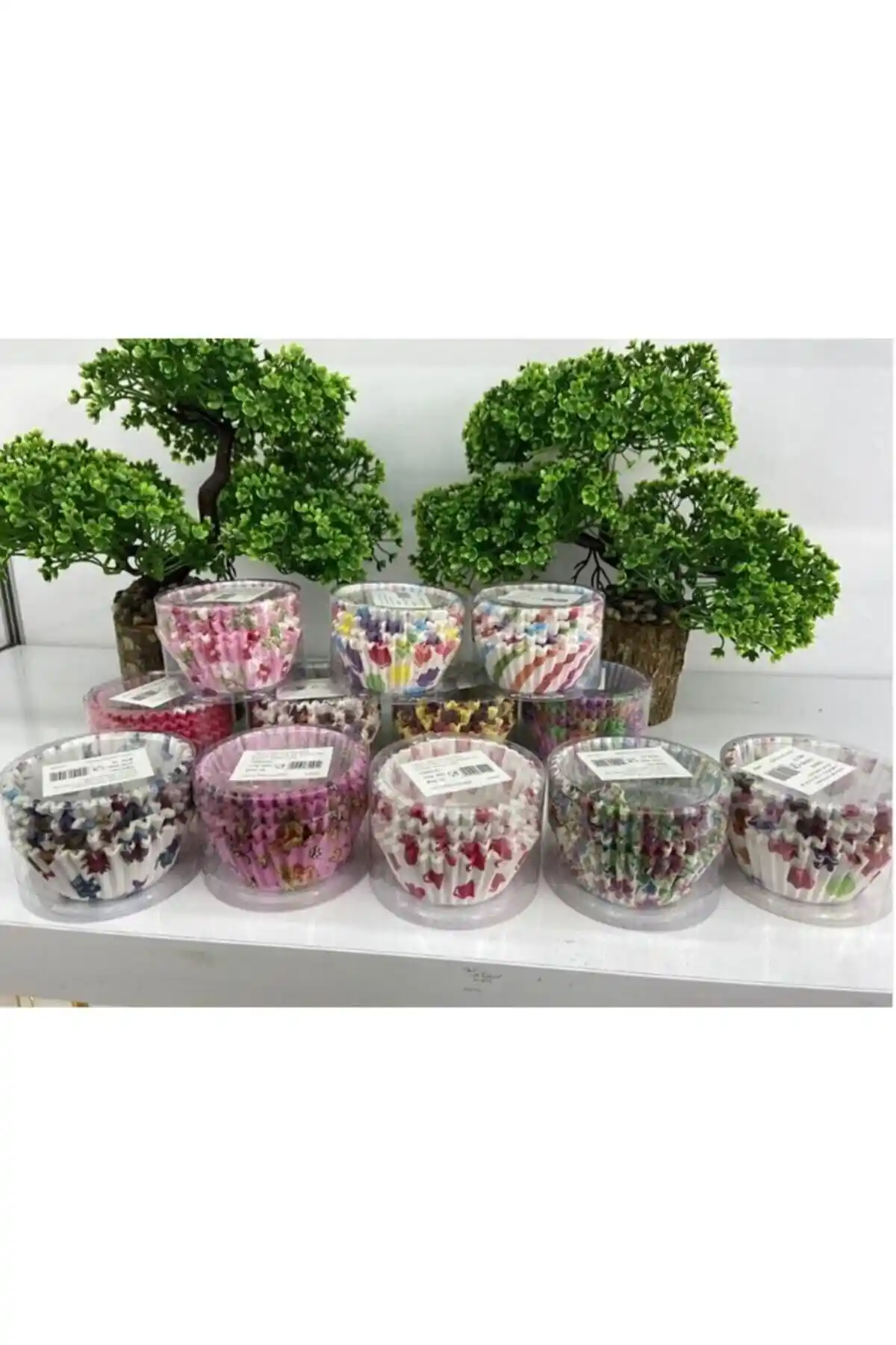Genel Markalar Home 100'lü Desenli Muffin Browni Cupcake Kek Kalıbı Pratik ve Dayanıklı Mutfak Gereci