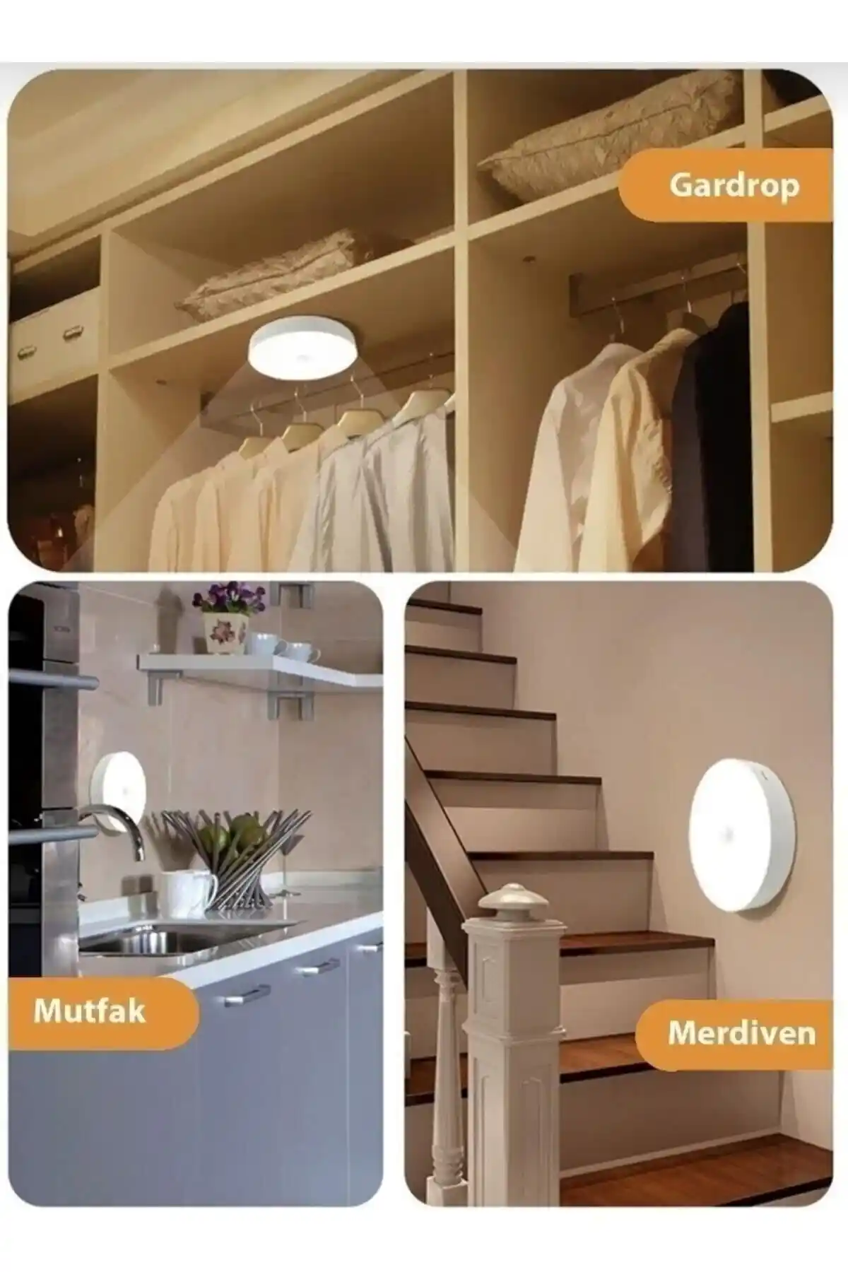 Genel Markalar Kandela Şarjlı Sensörlü Gece LED Lambası Modern ve Pratik Aydınlatma Çözümü