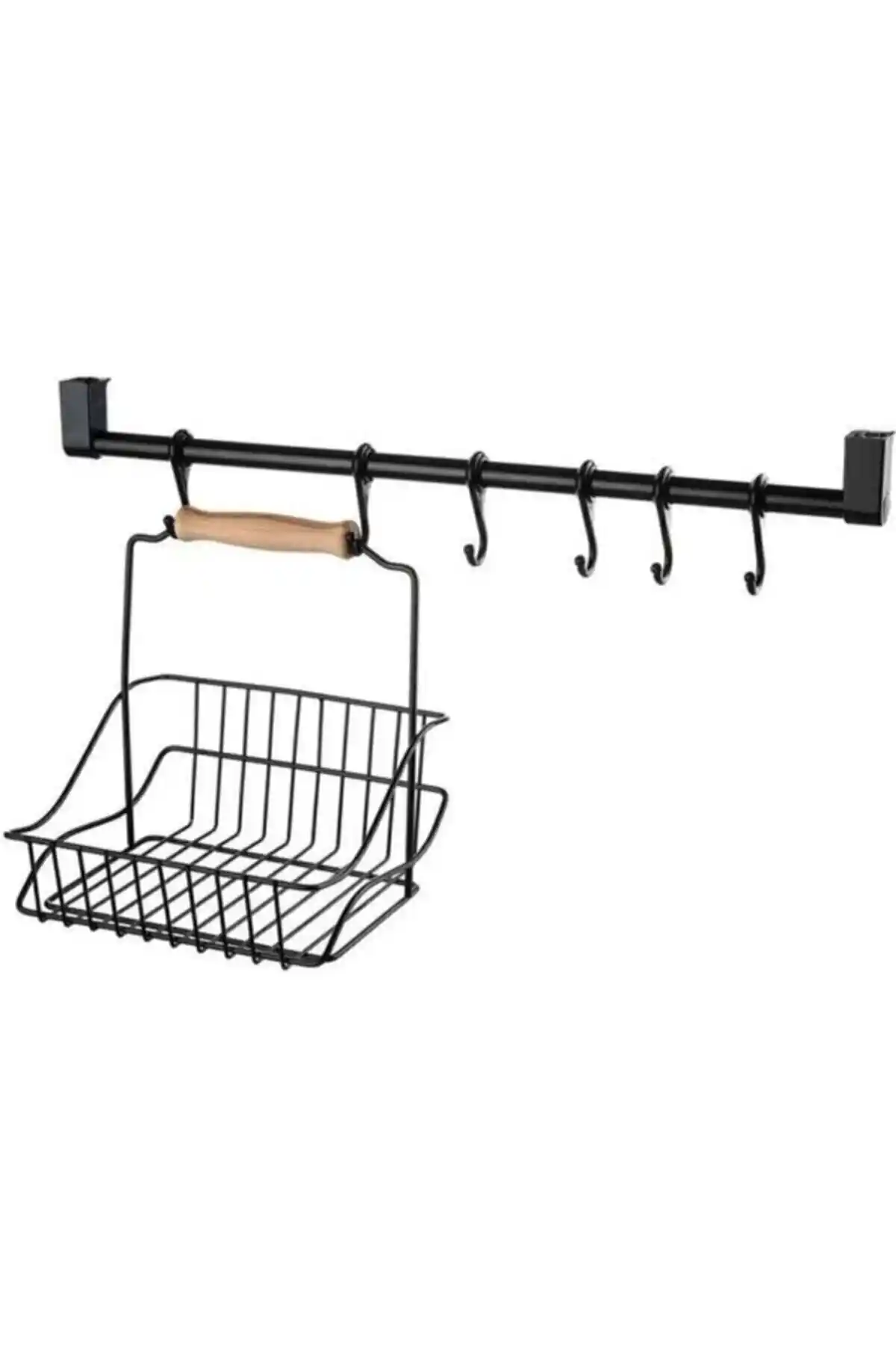 Genel Markalar Kitchen Store Ferforje Metal Sepet ve Kanca Seti Modern ve Dayanıklı Tasarım