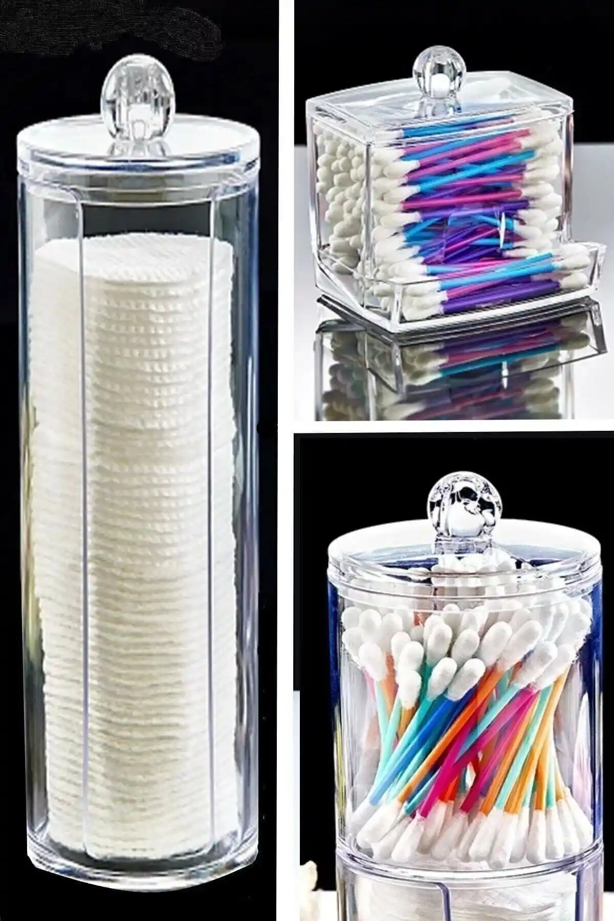 Genel Markalar Kulak Pamukluğu Disk Saklama Kabı Seti Estetik ve Fonksiyonel Kullanım