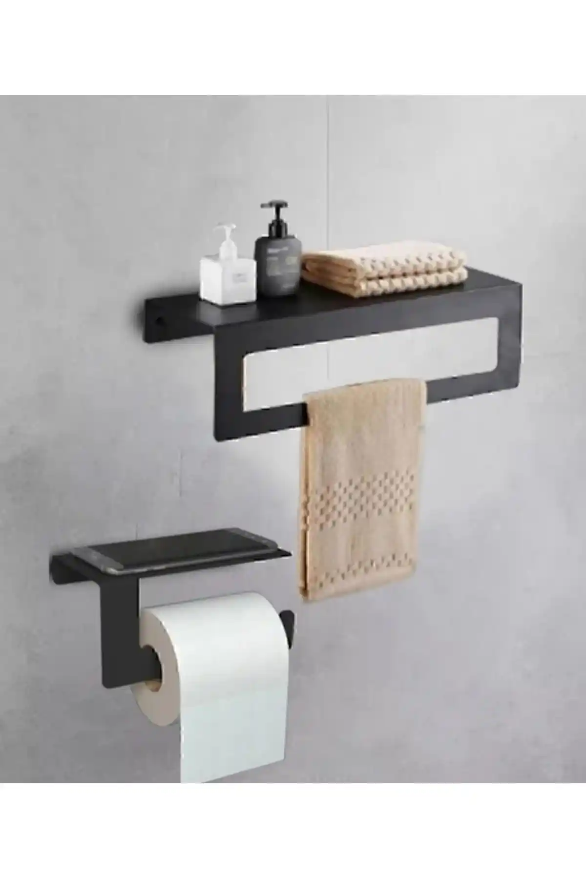 Genel Markalar Metal 2'li Banyo Aksesuarları Modern ve Dayanıklı Tasarım