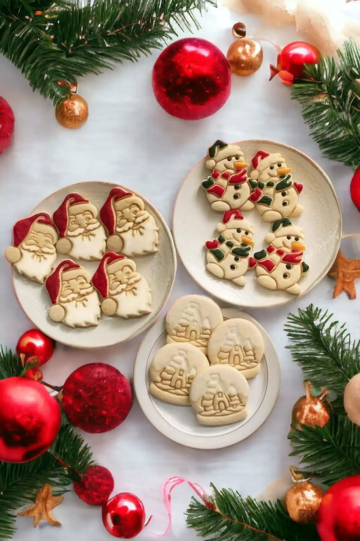 Genel Markalar Noel Baba Kardan Adam ve Kar Küresi Seti Yılbaşı Dekorasyonu İçin Uygun