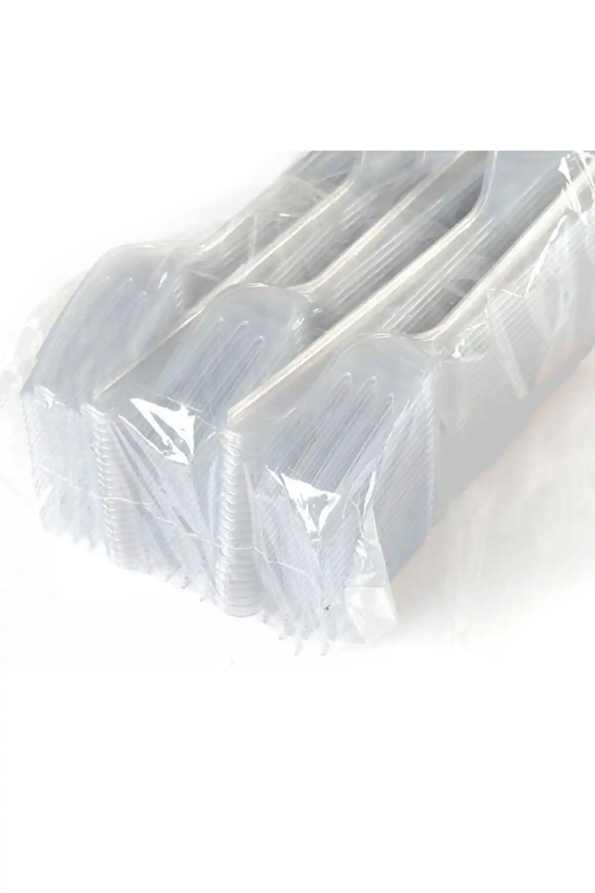 Genel Markalar Plastik Lüks Sağlam Çatal Seti 100 Adet Organizatör ve Günlük Kullanım İçin