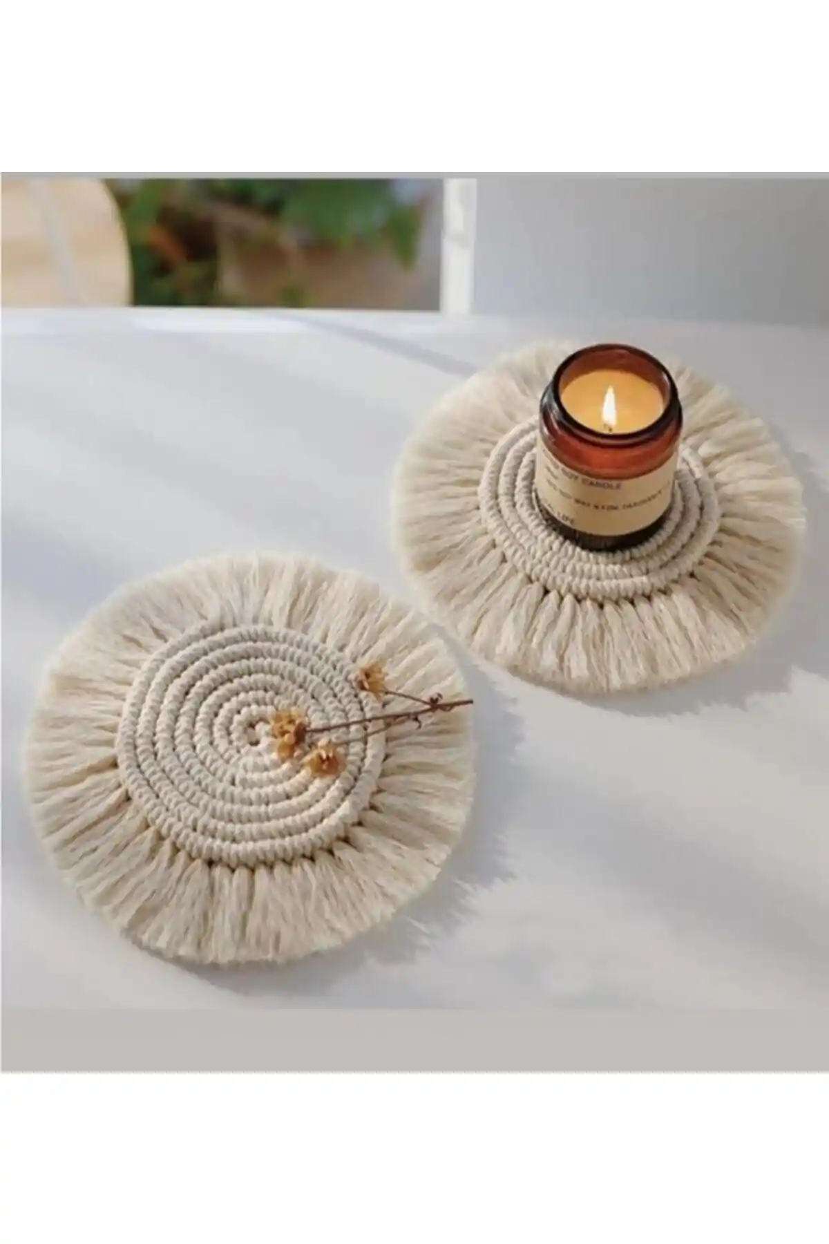 Genel Markalar Tekli Makrome Mum ve Bardak Altlığı ile Şık ve Dayanıklı Dekorasyon Önerileri