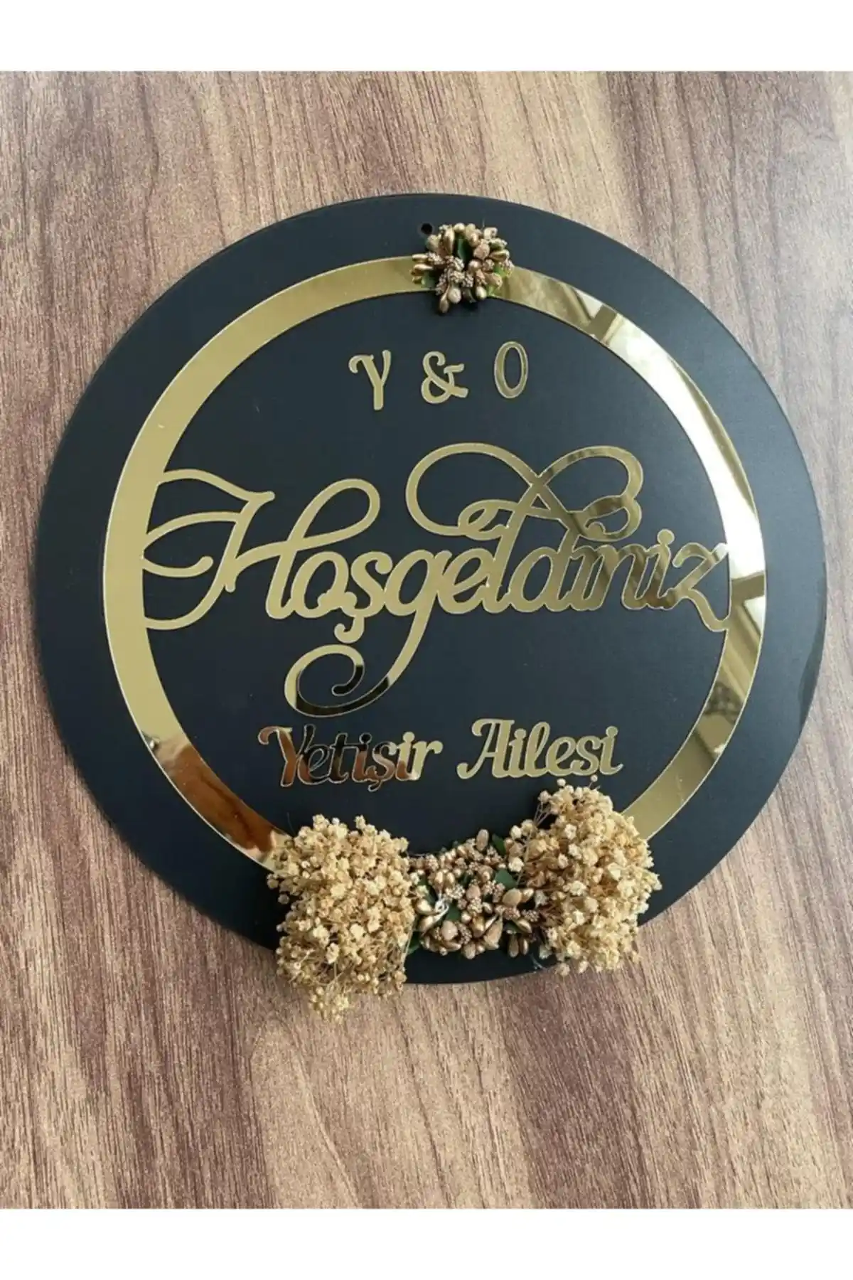 Gold Aynalı Pleksi Kapı Süsü: Şık ve Kişiselleştirilebilir Dekoratif Aksesuar