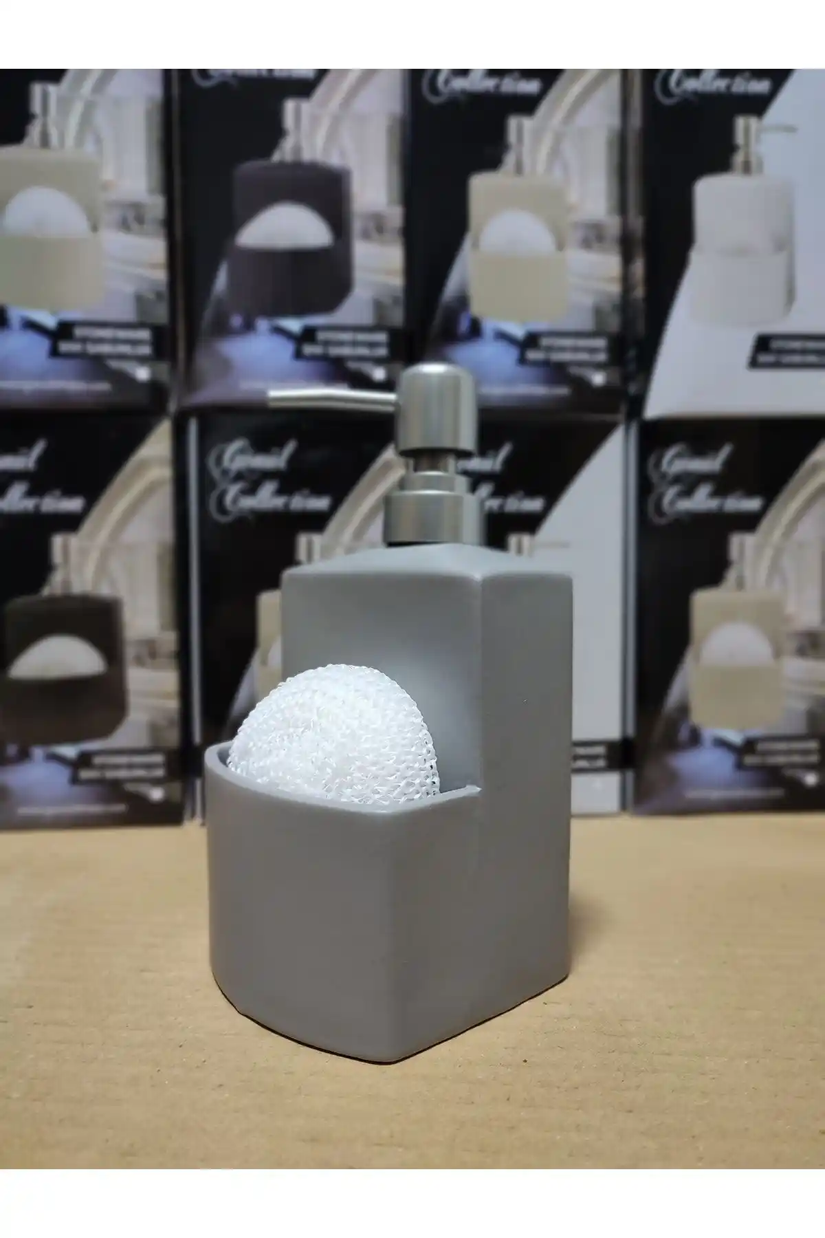 GÖNÜL Süngerlikli Sıvı Sabunluk G2650-3 Modern ve Dayanıklı Banyo Aksesuarı