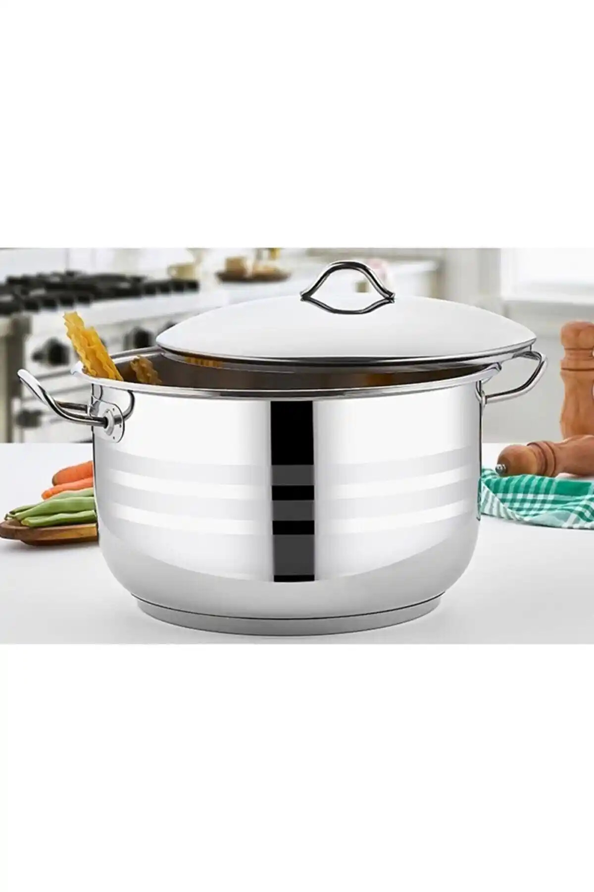 Gülsan Mega Çelik Derin Aşurelik Tencere: Dayanıklı ve Çok Fonksiyonlu Geniş Kapasiteli Ürün