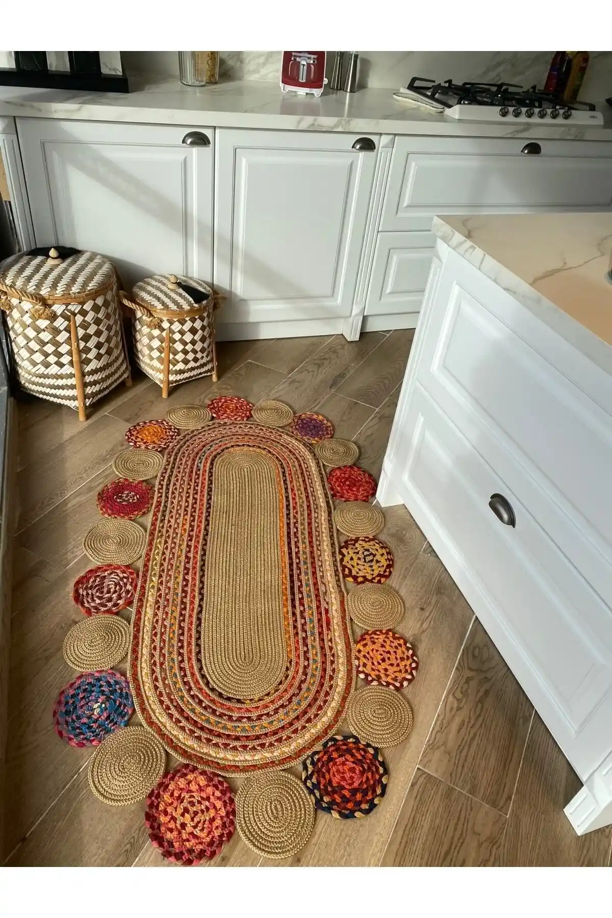 Halımax Milda 55 Jüt Hasırlı El Örgüsü Çift Taraflı Modern Dekoratif Halı