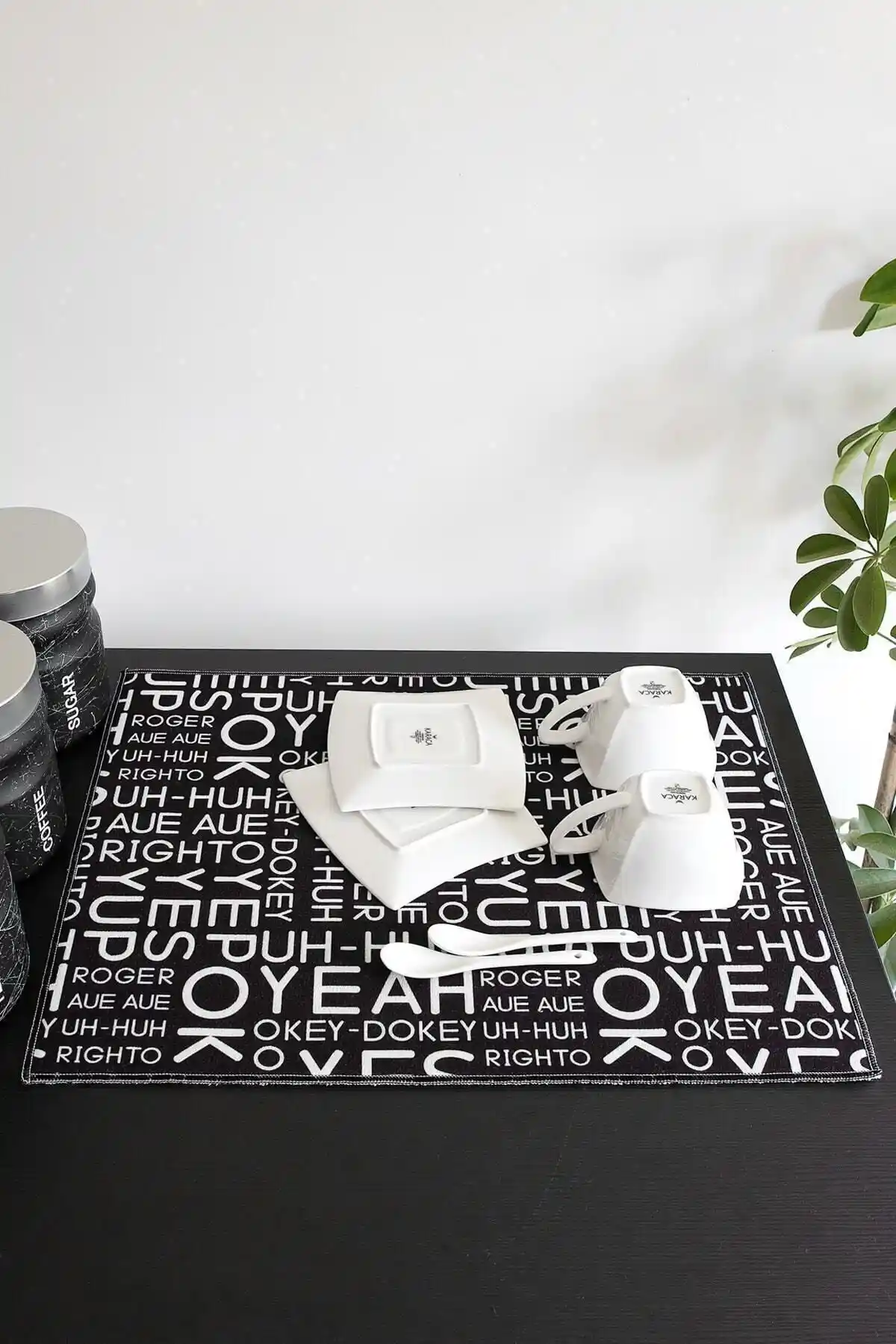 HAMUR Baskılı Bulaşık Kurutma Matı - Pratik, Şık ve Uzun Ömürlü Mutfak Aksesuarı