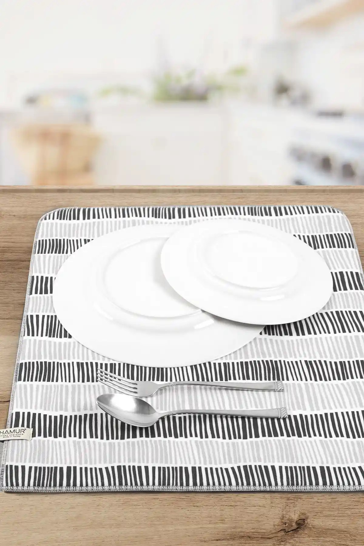 HAMUR Bulaşık Kurutma Matı 42x50 Cm Pratik ve Şık Mutfak Çözümü