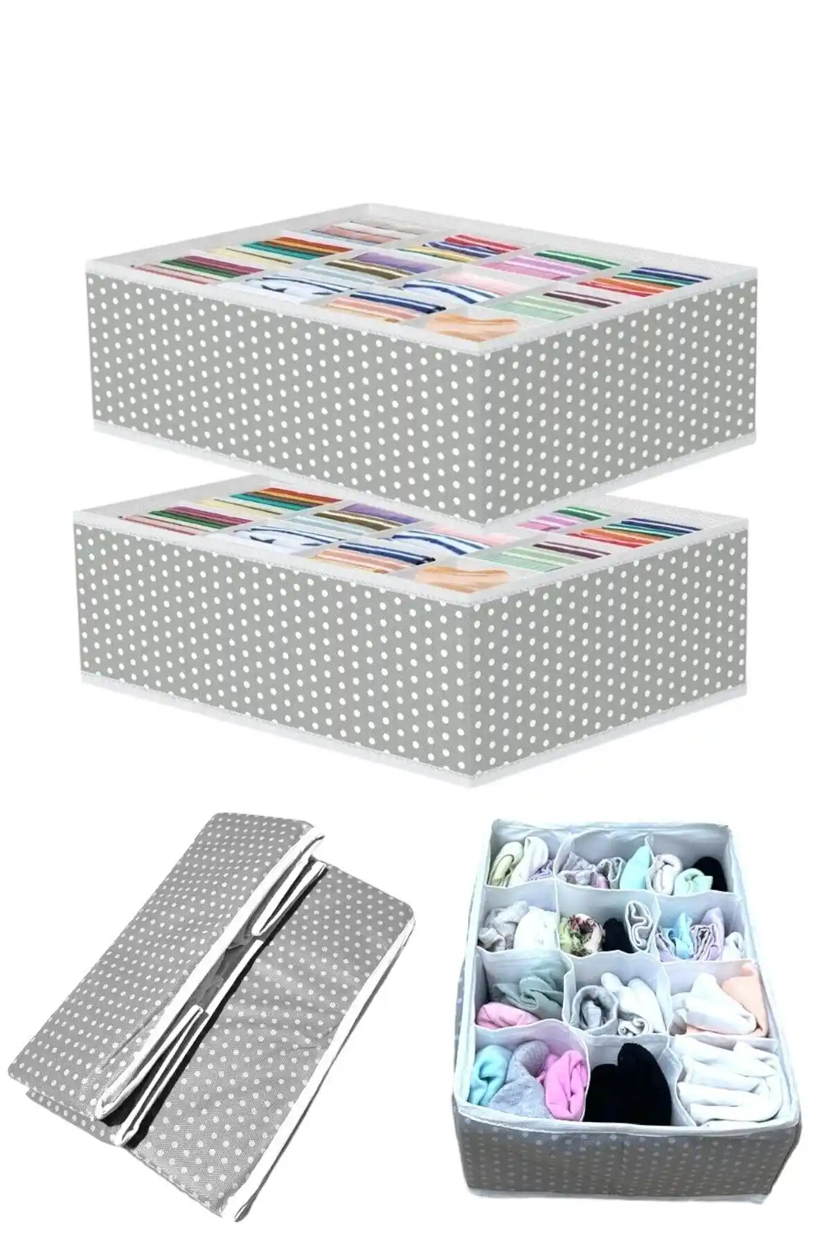 Helen's Home 2'li Kutu Seti Çocuk Odası ve Eşyalar İçin Pratik Organize Edici Çözüm